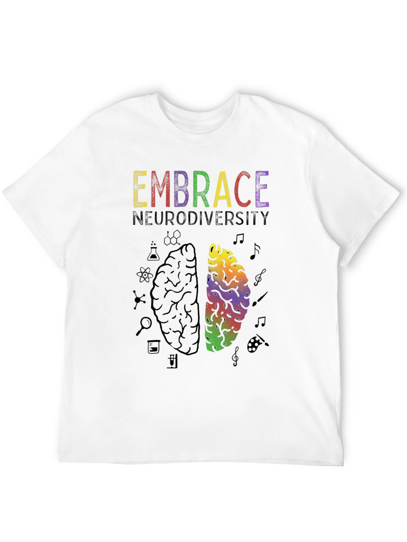 Embrace Neurodiversity Brain Graphic Tee