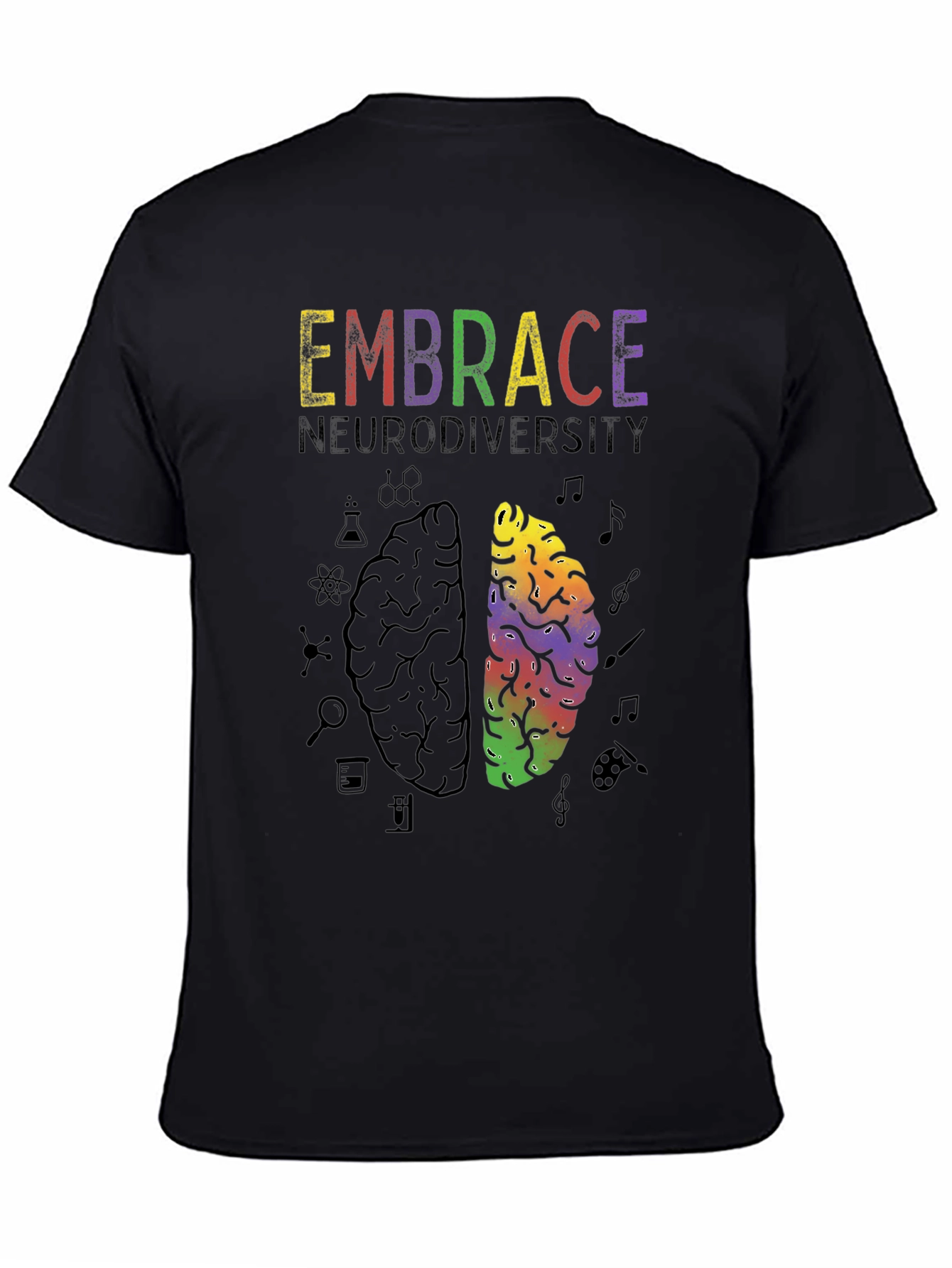 Embrace Neurodiversity Brain Graphic Tee