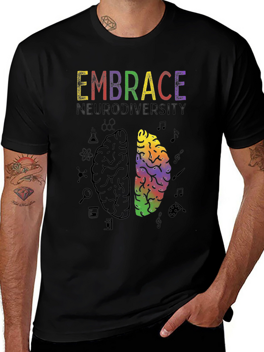 Embrace Neurodiversity Brain Graphic Tee