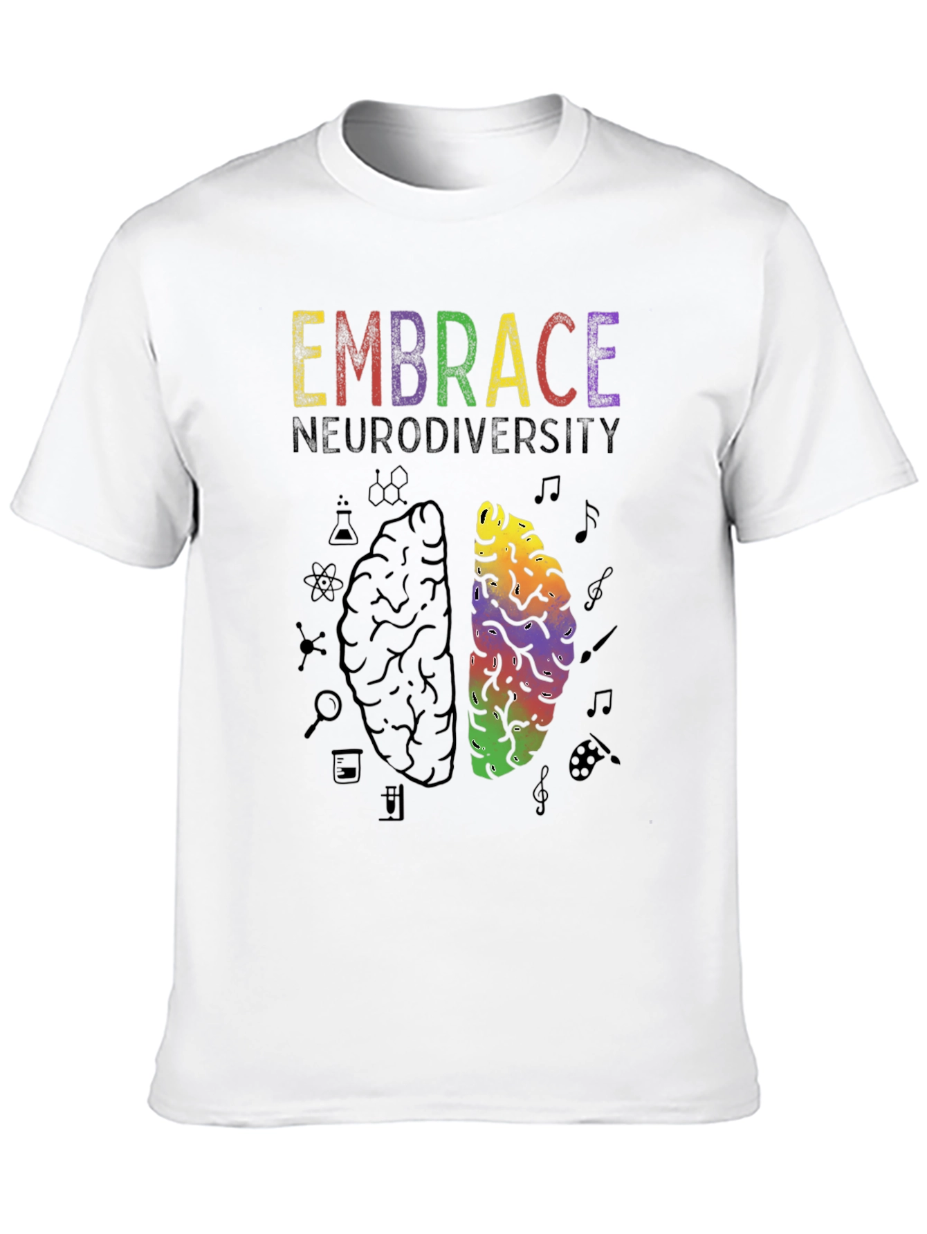 Embrace Neurodiversity Brain Graphic Tee