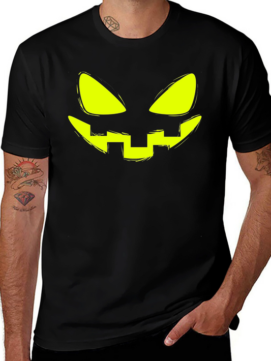 Halloween Pumpkin Face Graphic T-Shirt