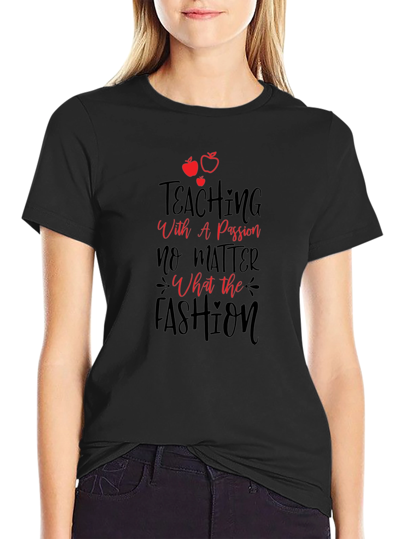 Teaching with Passion Black Graphic Tee