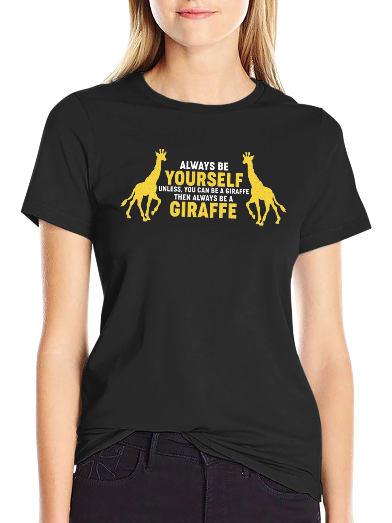 Be Yourself Giraffe Graphic T-Shirt