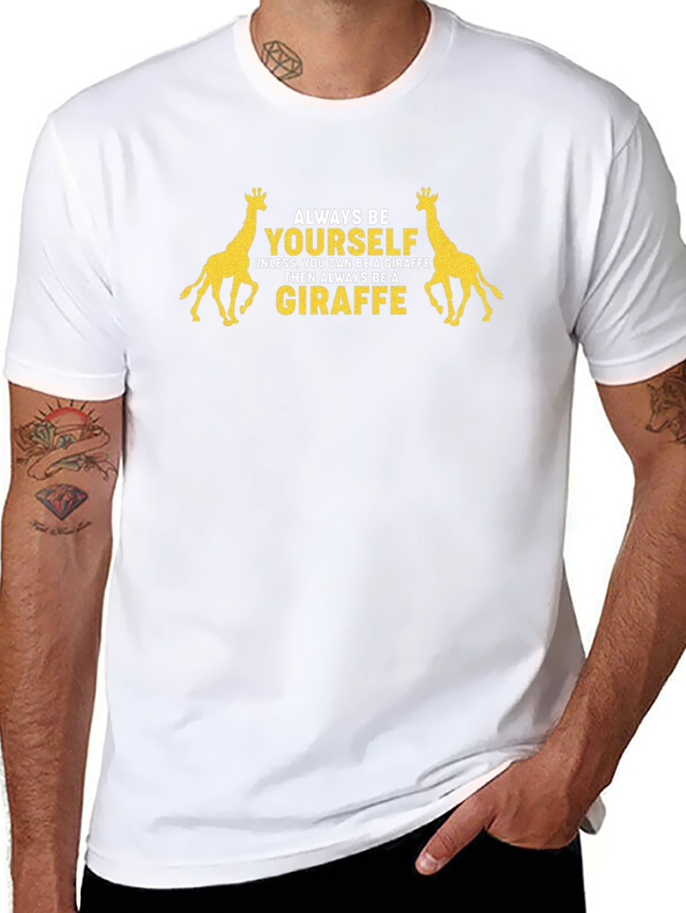 Be Yourself Giraffe Graphic T-Shirt