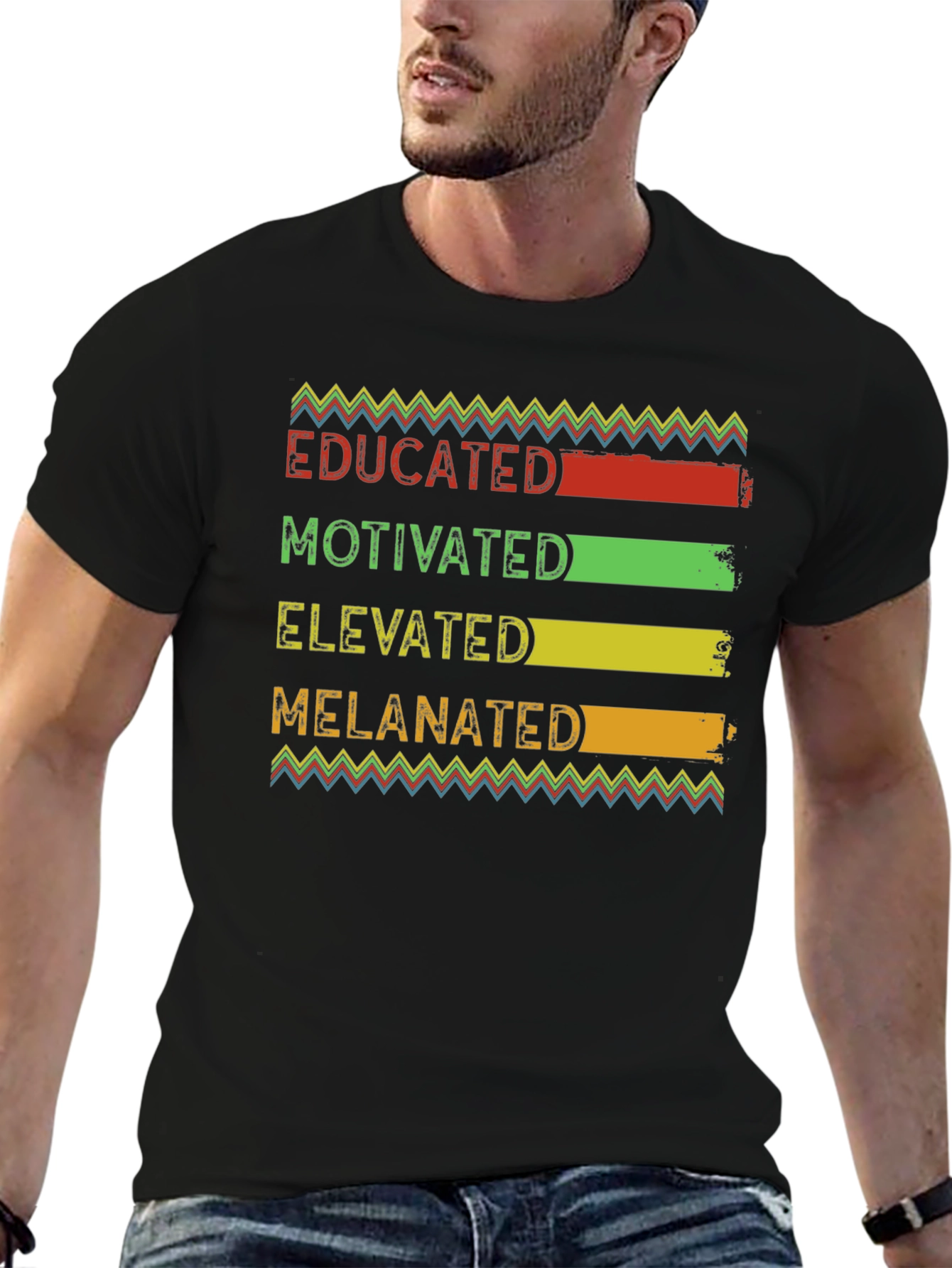 Educated Motivated Elevated Melanated Black Pride T-Shirt