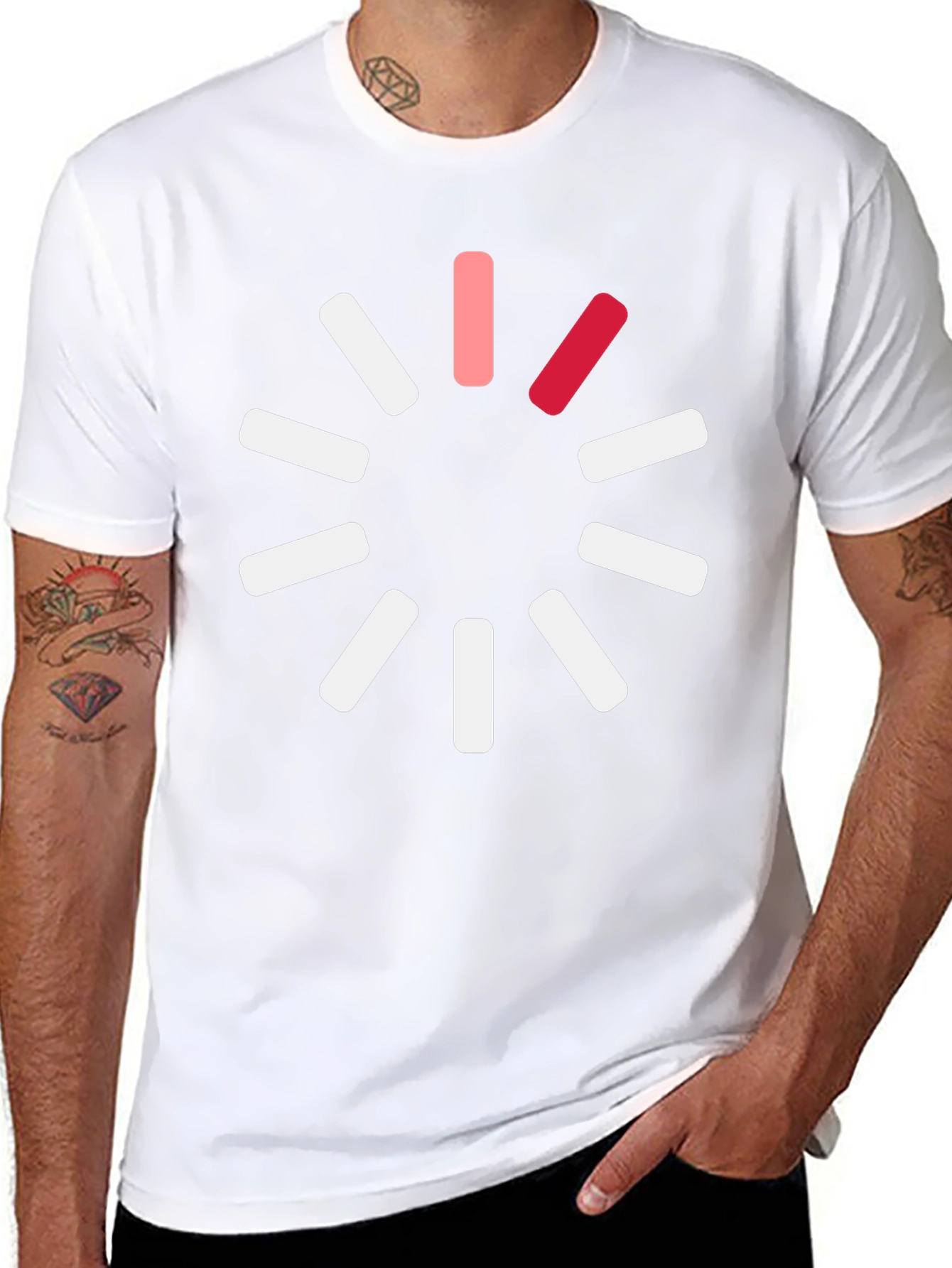 Loading Circle Graphic Black T-Shirt