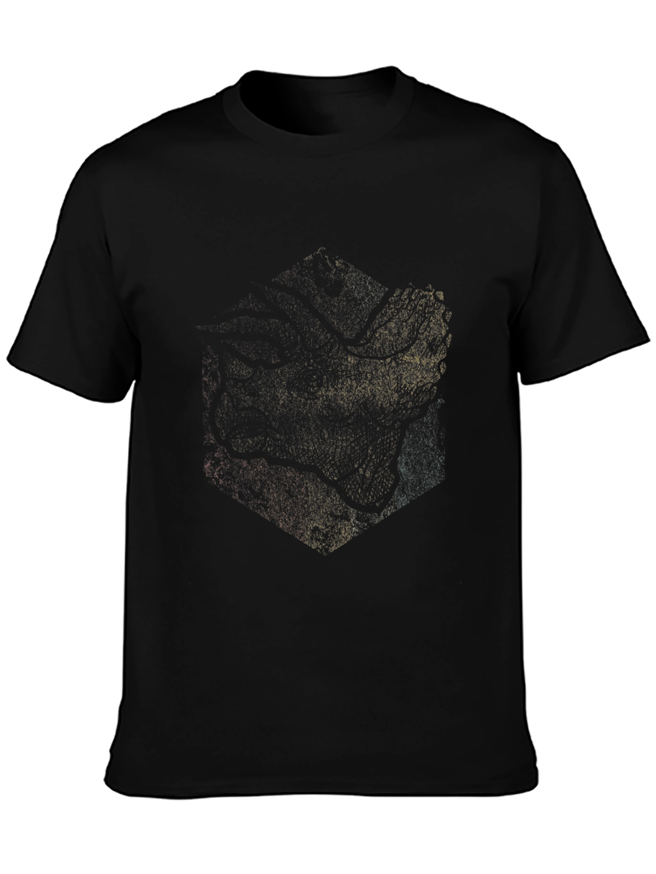 Abstract Graphic Black T-Shirt - Modern Casual Wear
