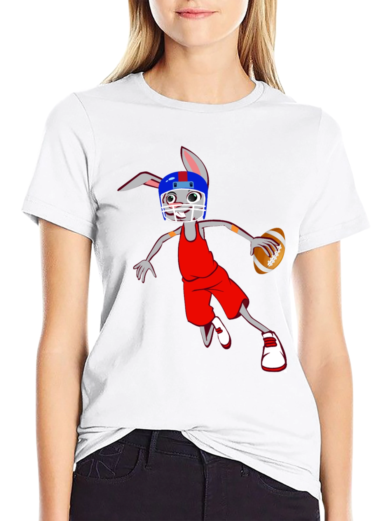Bunny Football T-Shirt - Catch the Fun!