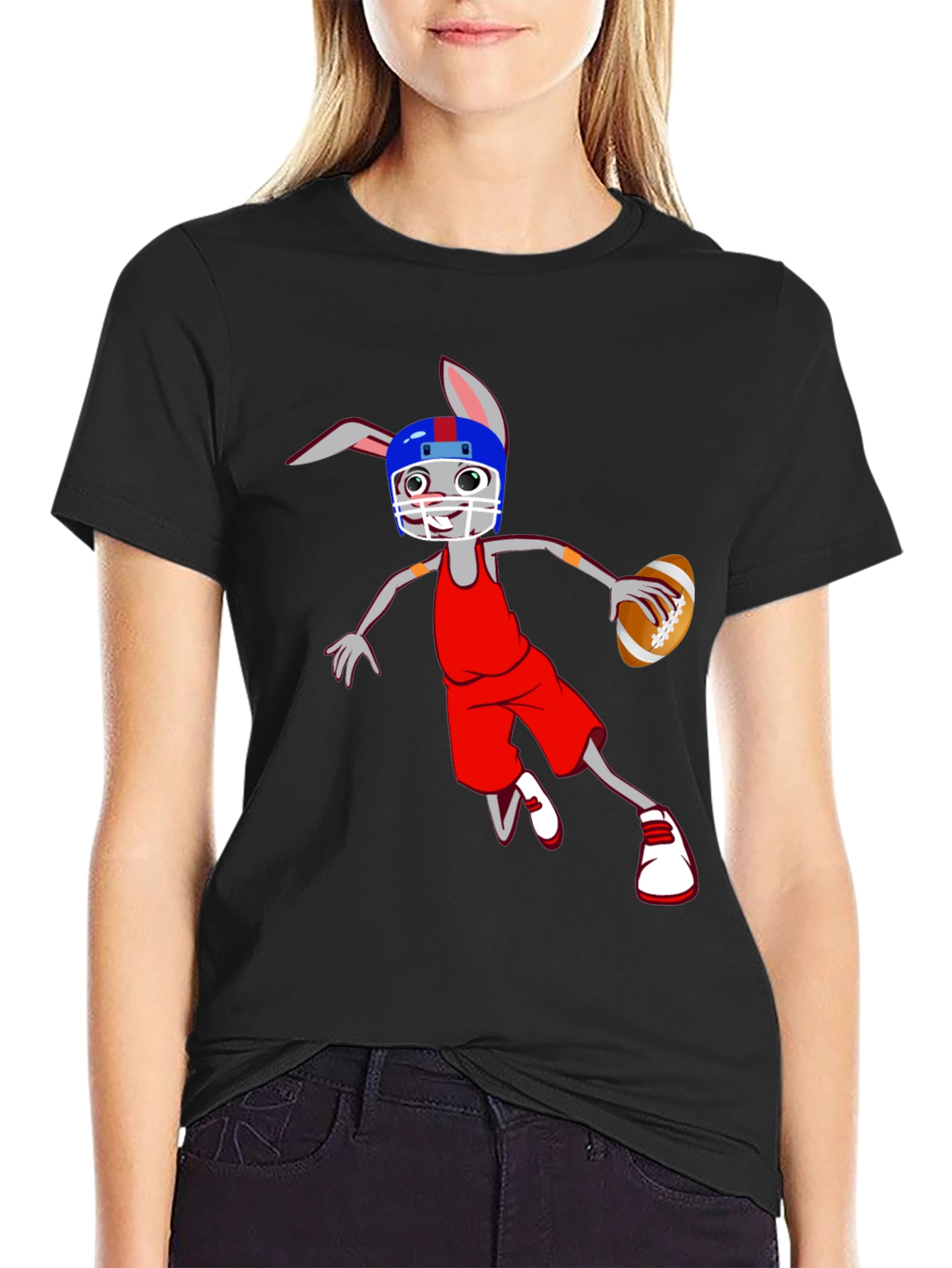 Bunny Football T-Shirt - Catch the Fun!