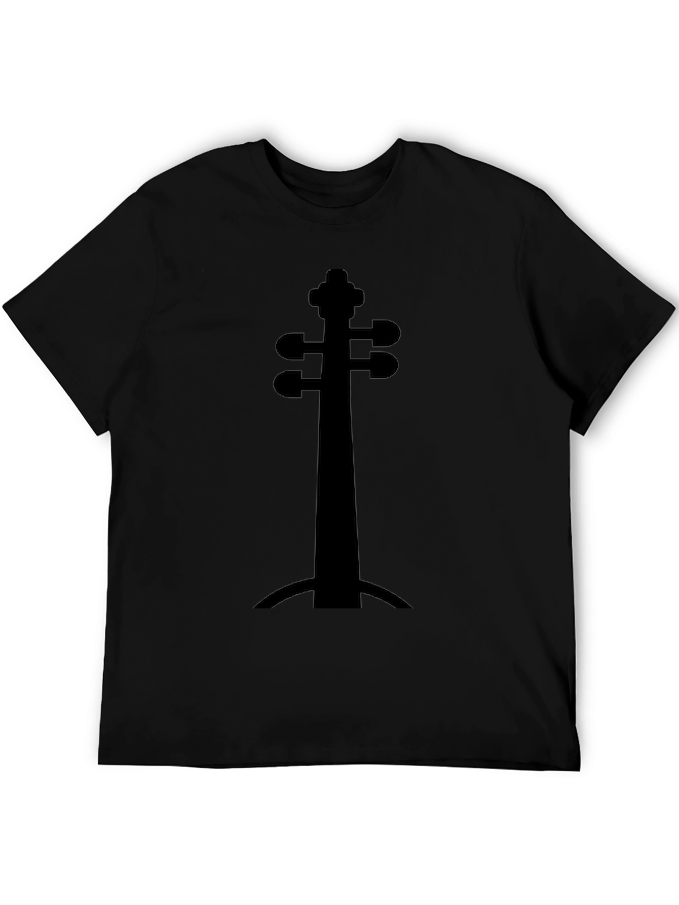 Violin Scroll Graphic Tee - Black
