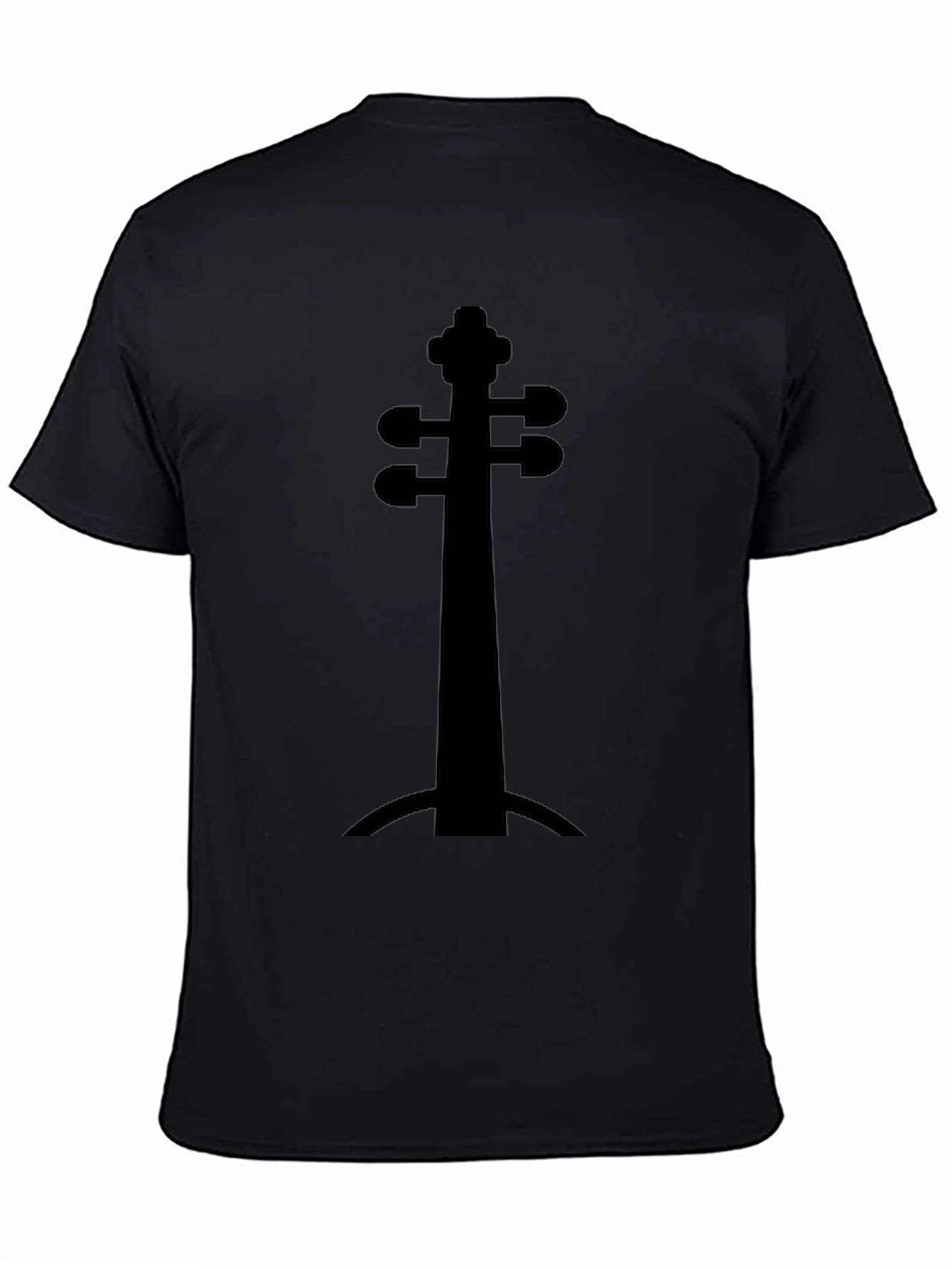 Violin Scroll Graphic Tee - Black