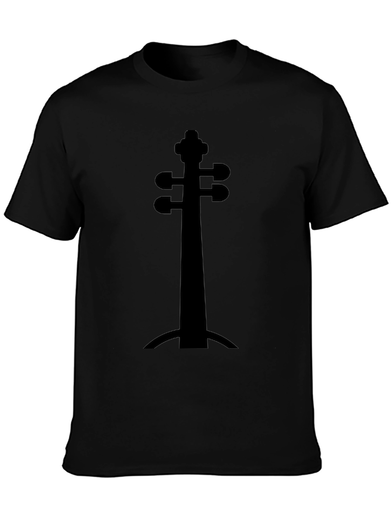 Violin Scroll Graphic Tee - Black