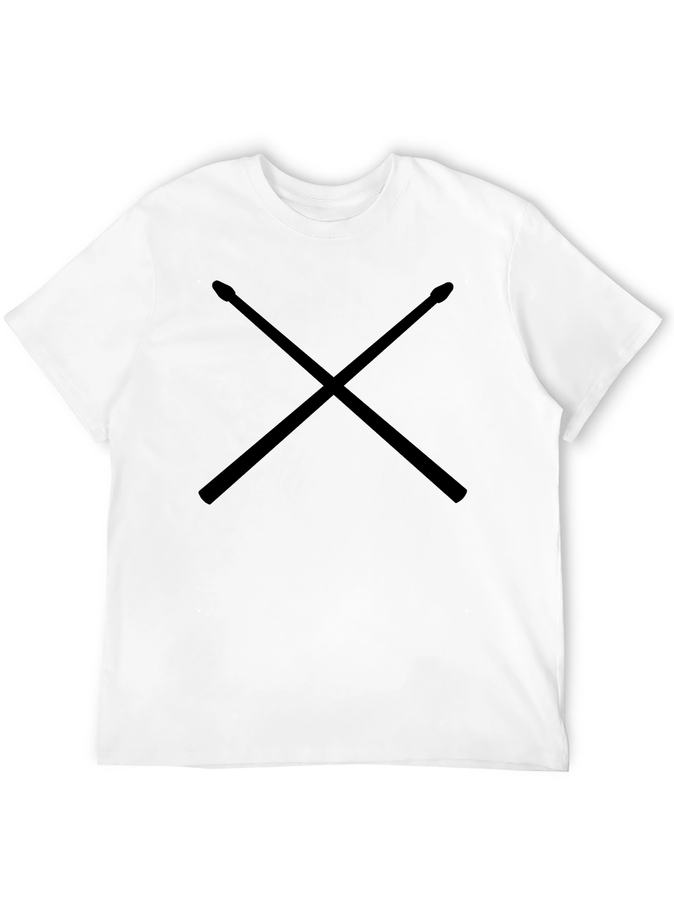 Drum Sticks Graphic Tee - Musician Style Black T-Shirt