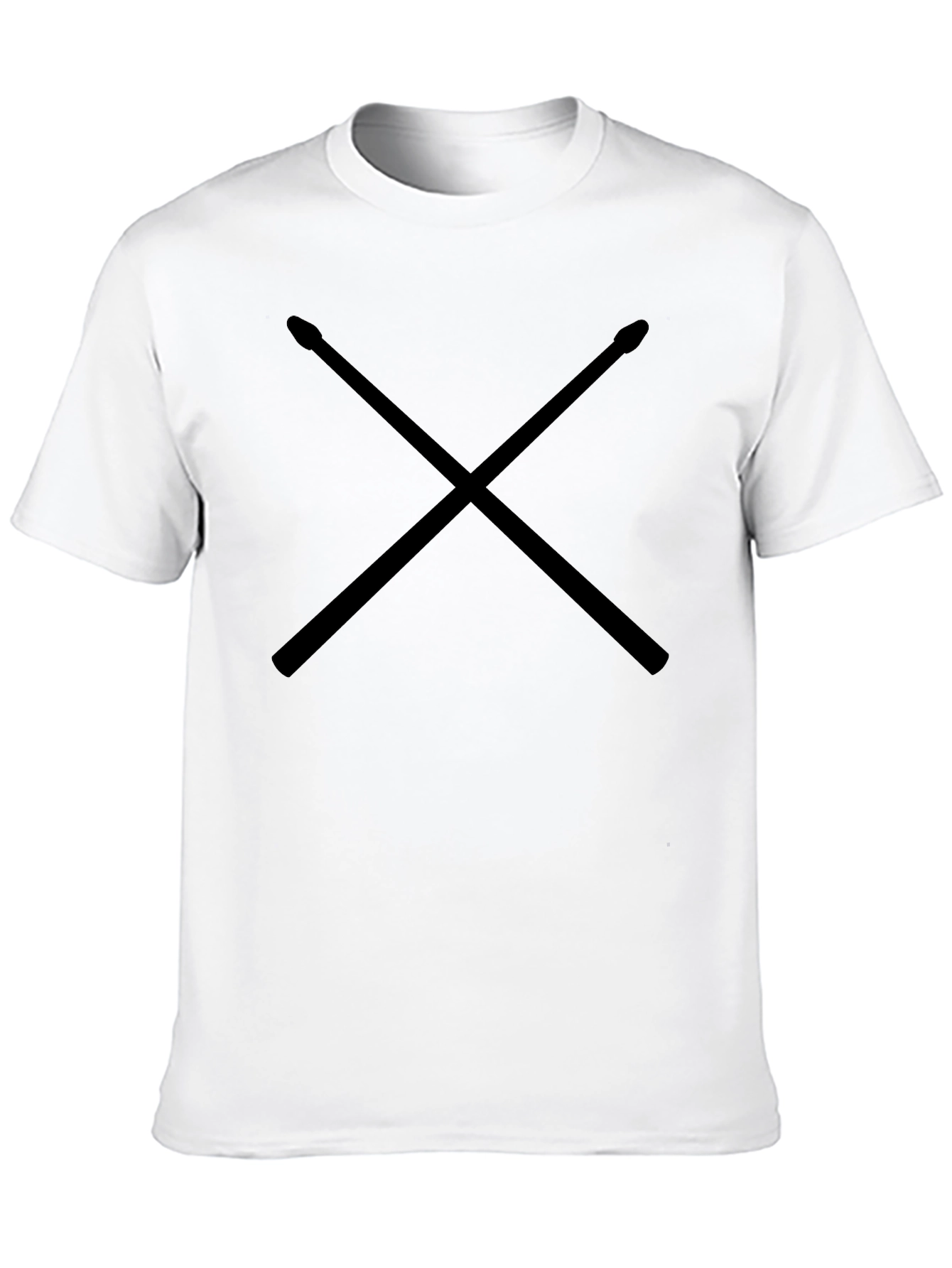 Drum Sticks Graphic Tee - Musician Style Black T-Shirt