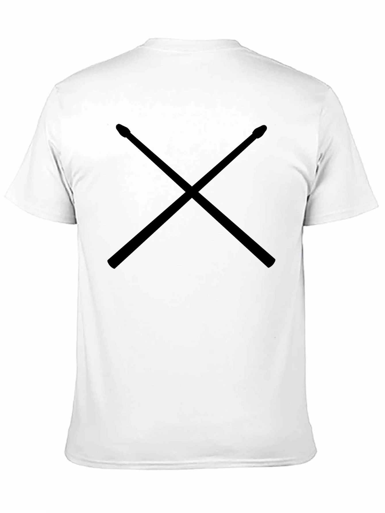 Drum Sticks Graphic Tee - Musician Style Black T-Shirt