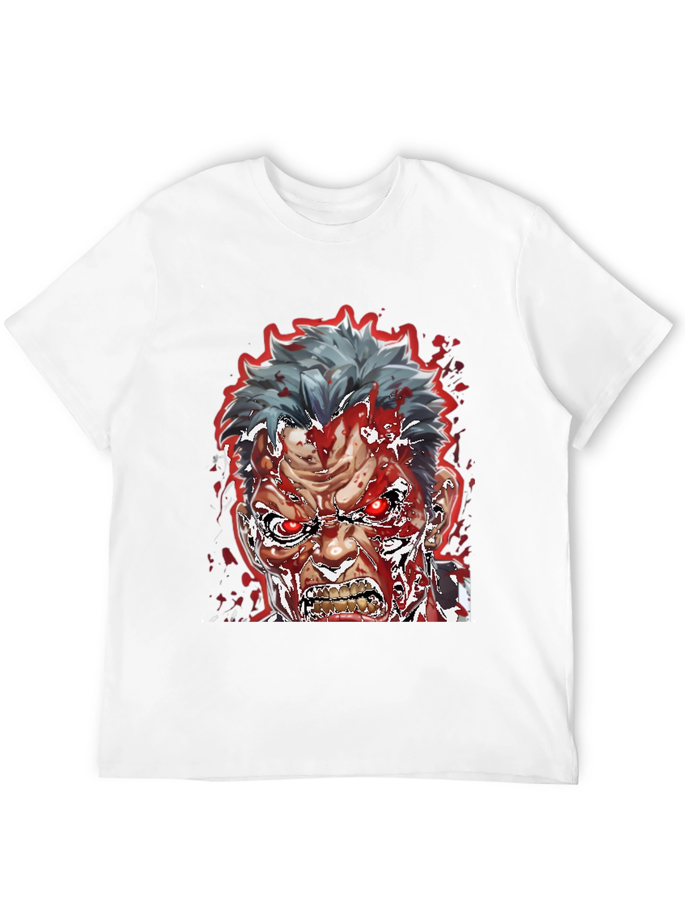 Bloody Anime Rage T-Shirt - Mens Graphic Tee