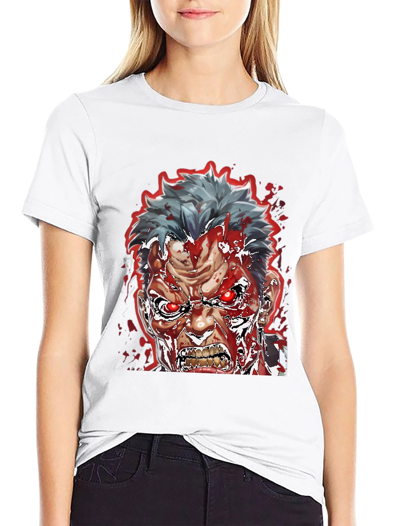 Bloody Anime Rage T-Shirt - Mens Graphic Tee