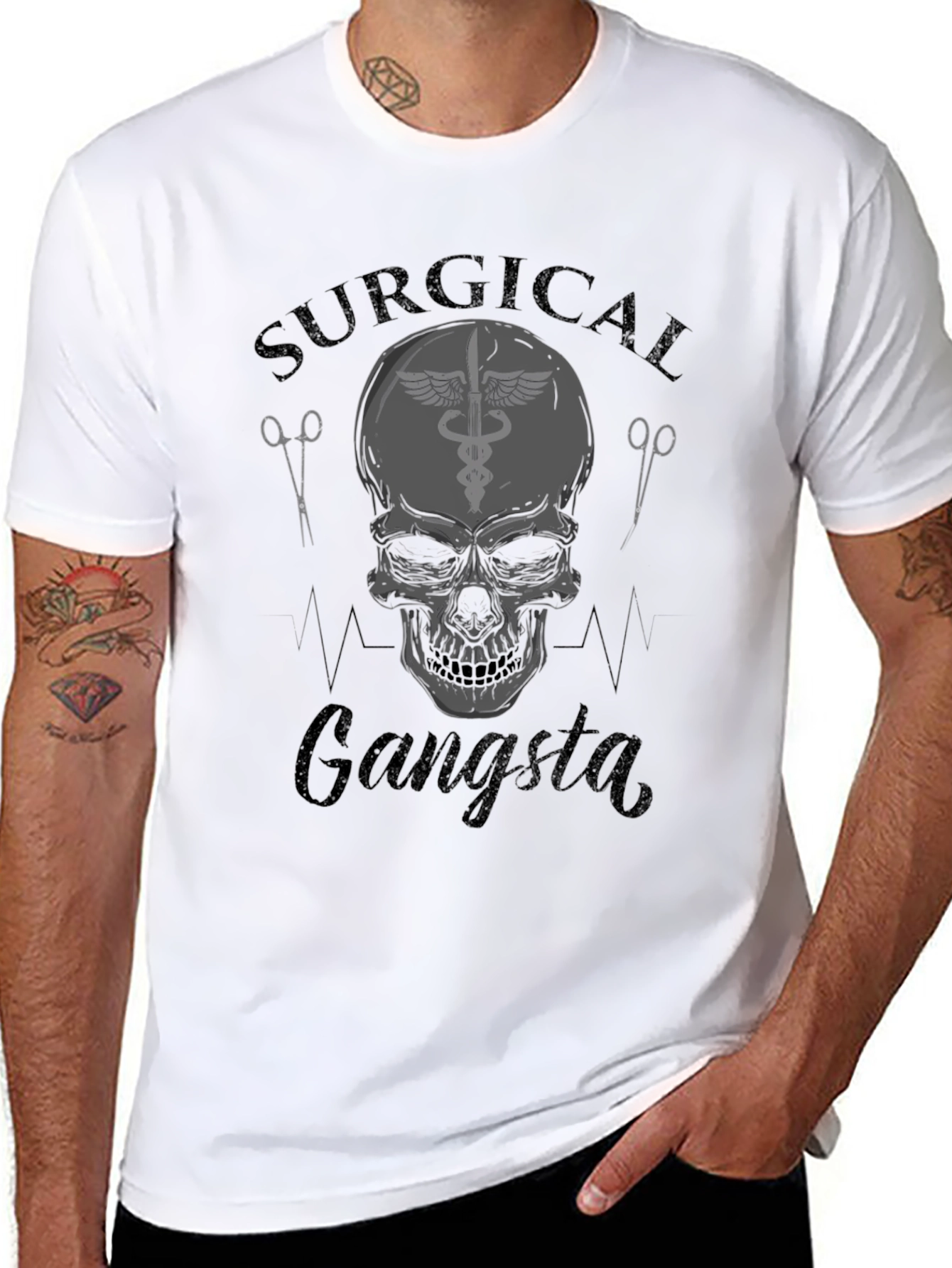Surgical Gangsta Black Graphic Tee