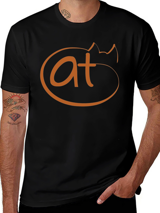 Funny Cat AT Symbol T-Shirt