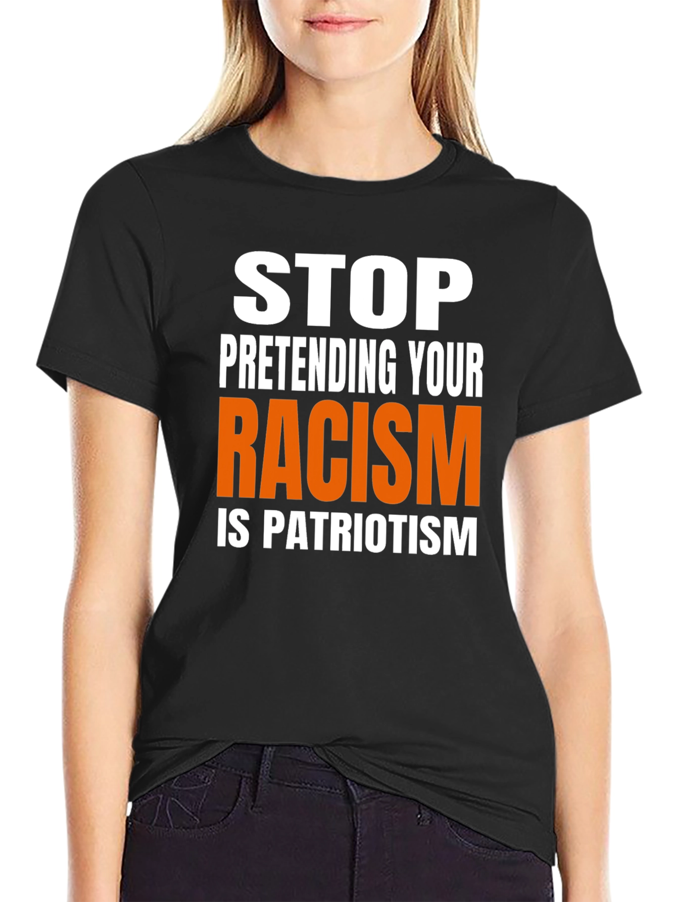 Stop Pretending Racism is Patriotism Graphic Tee