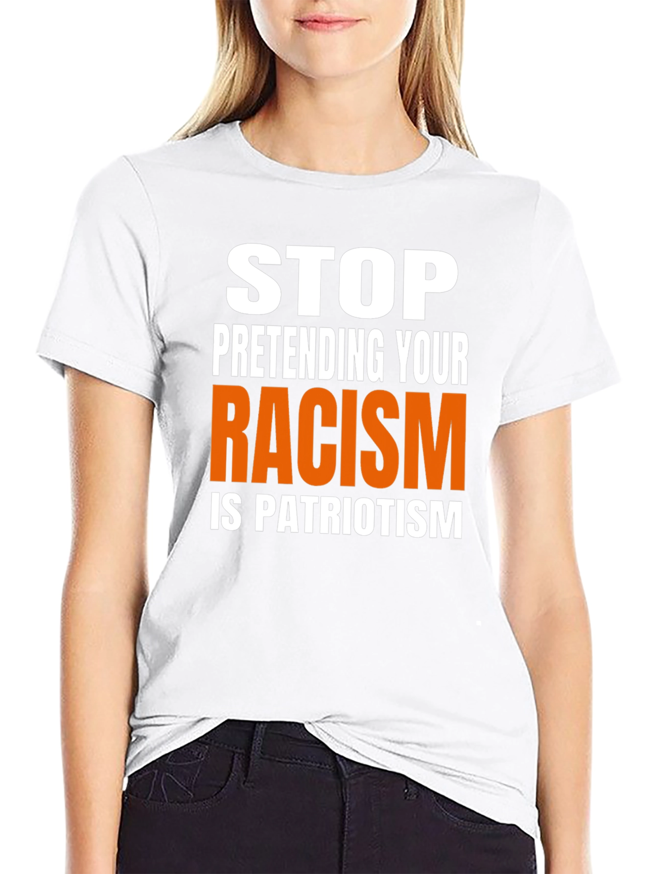 Stop Pretending Racism is Patriotism Graphic Tee