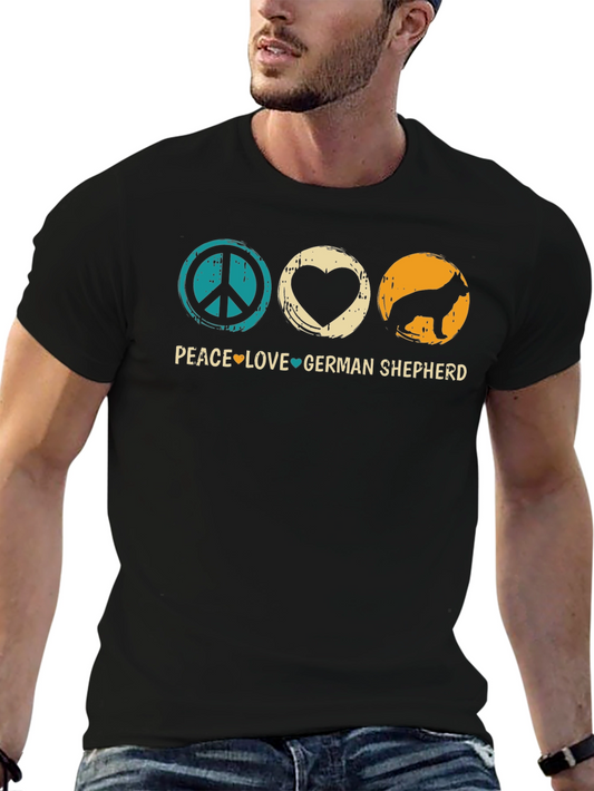 Peace Love German Shepherd T-Shirt