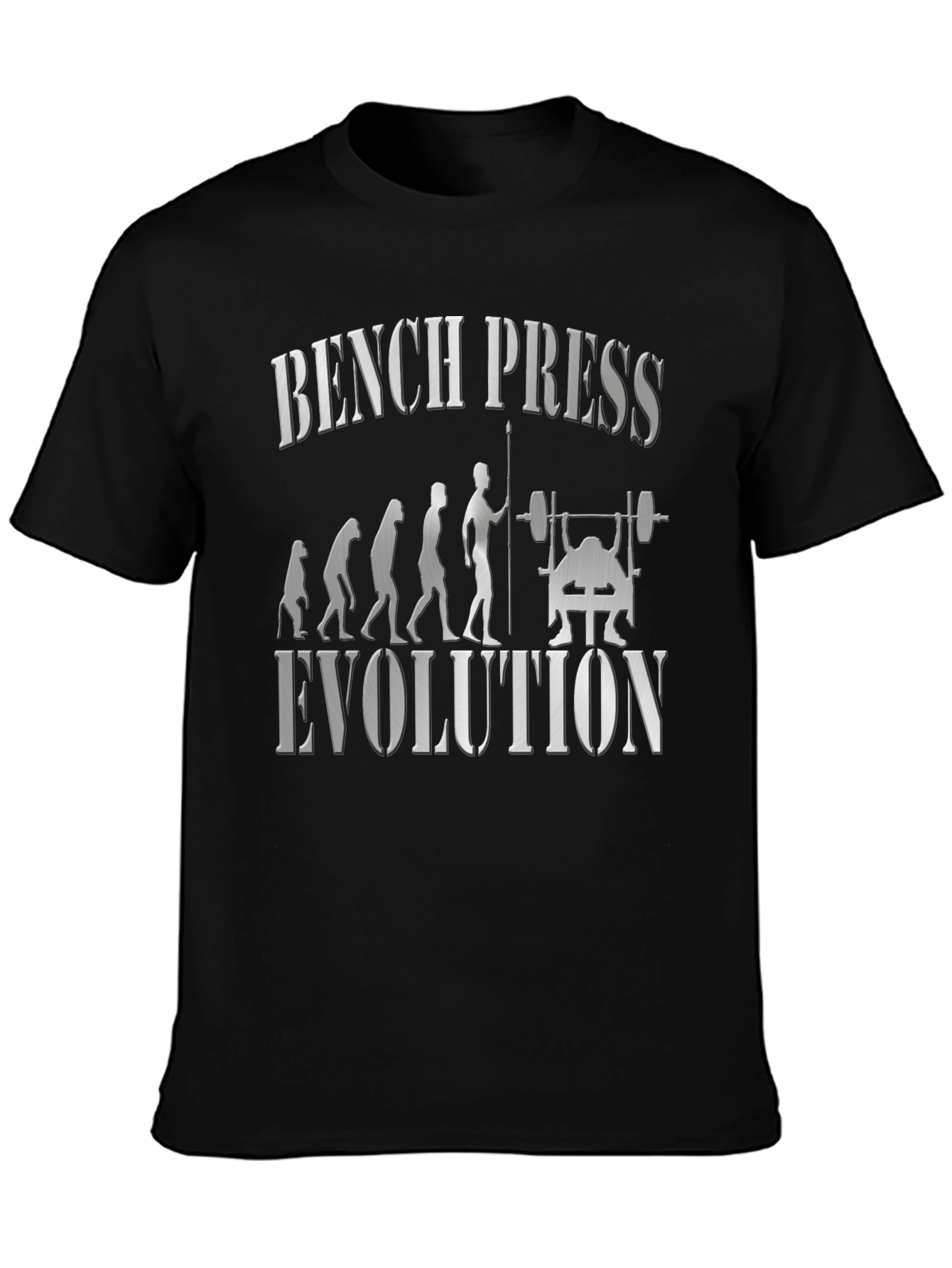 Bench Press Evolution Graphic T-Shirt - Black