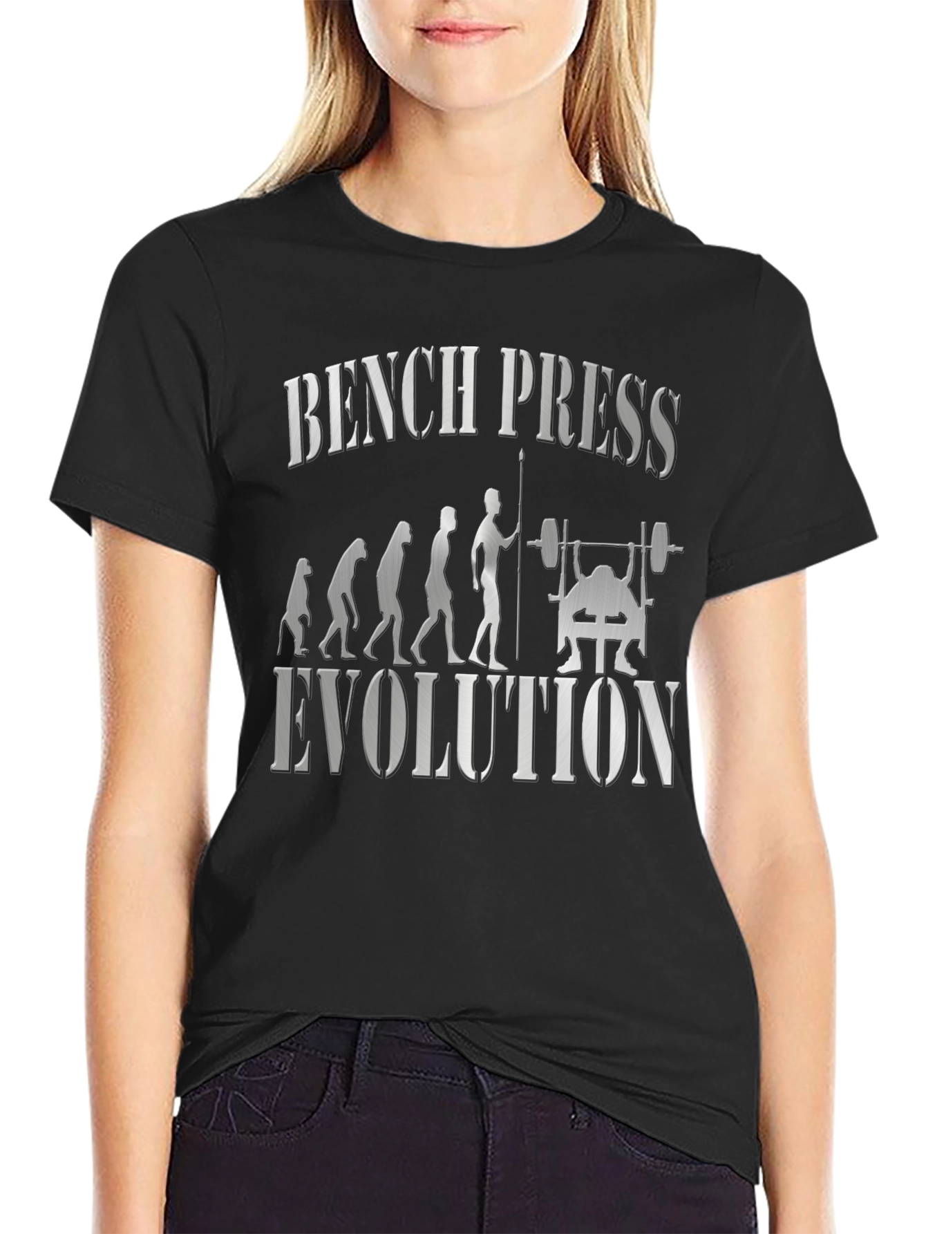 Bench Press Evolution Graphic T-Shirt - Black