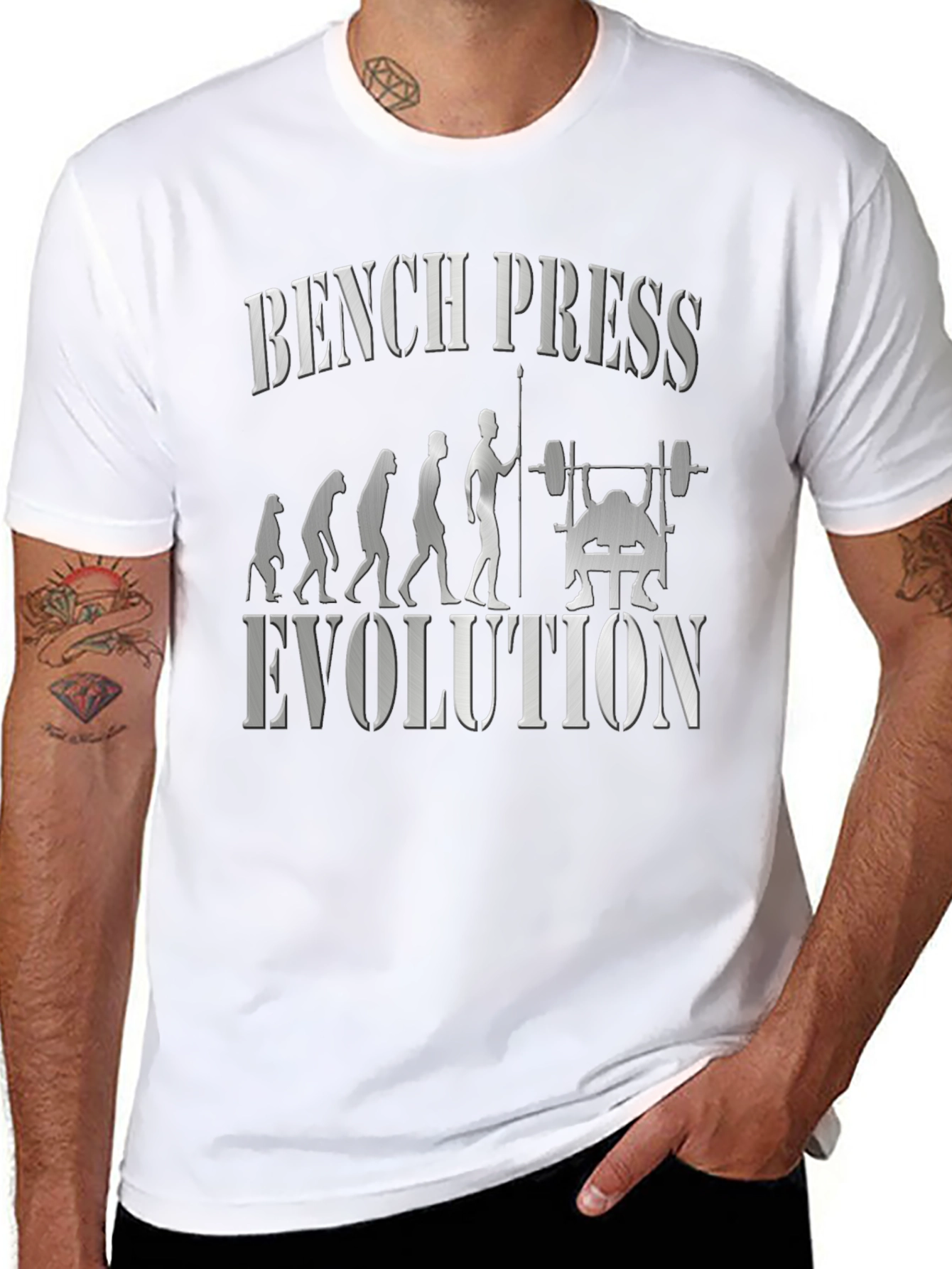 Bench Press Evolution Graphic T-Shirt - Black