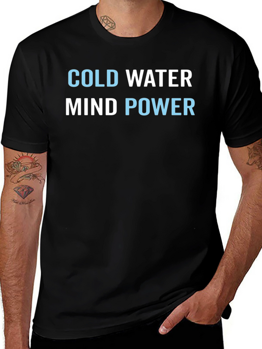 Cold Water Mind Power Graphic Tee - Black