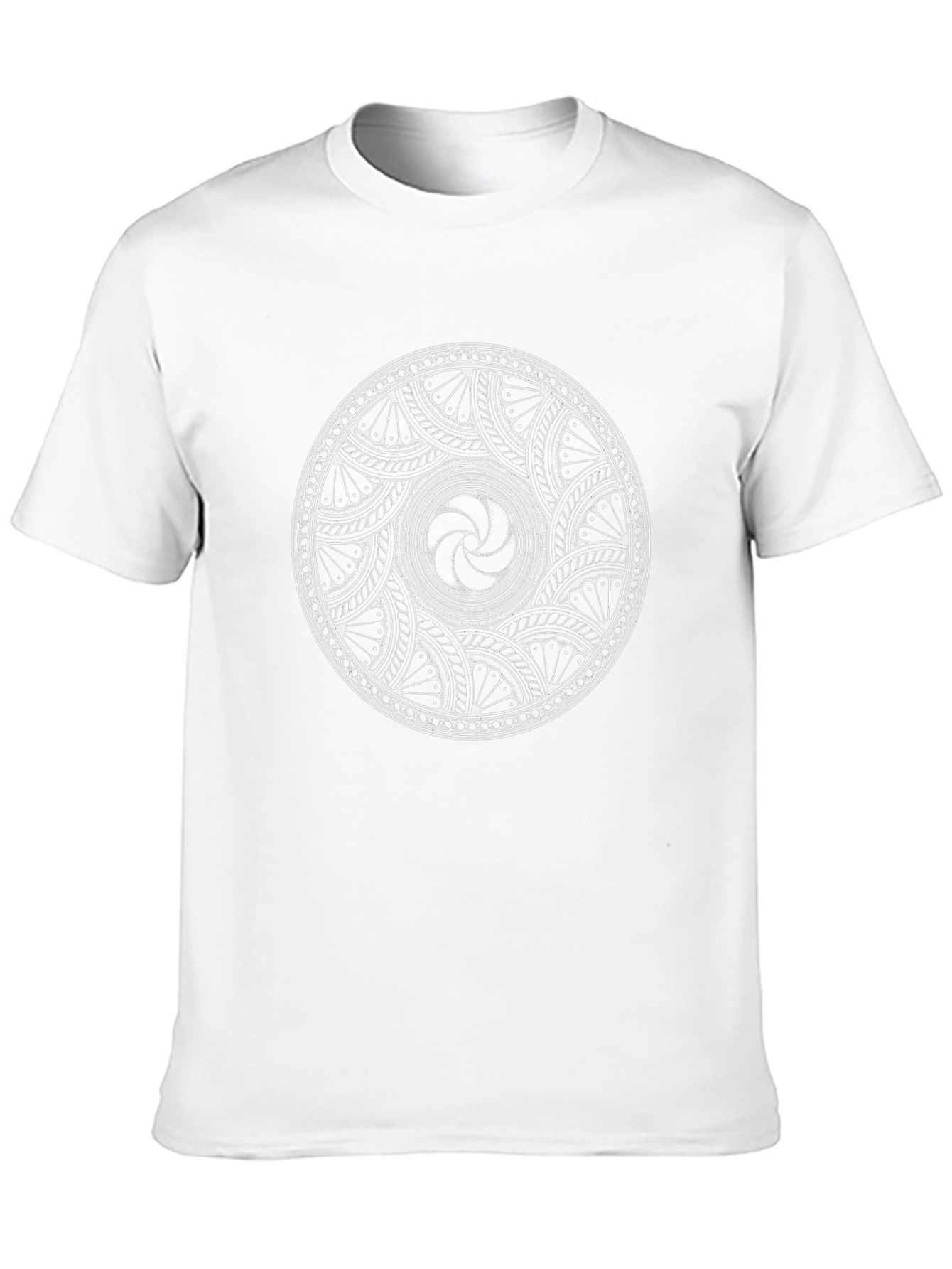 Black T-Shirt with Mandala Style Print