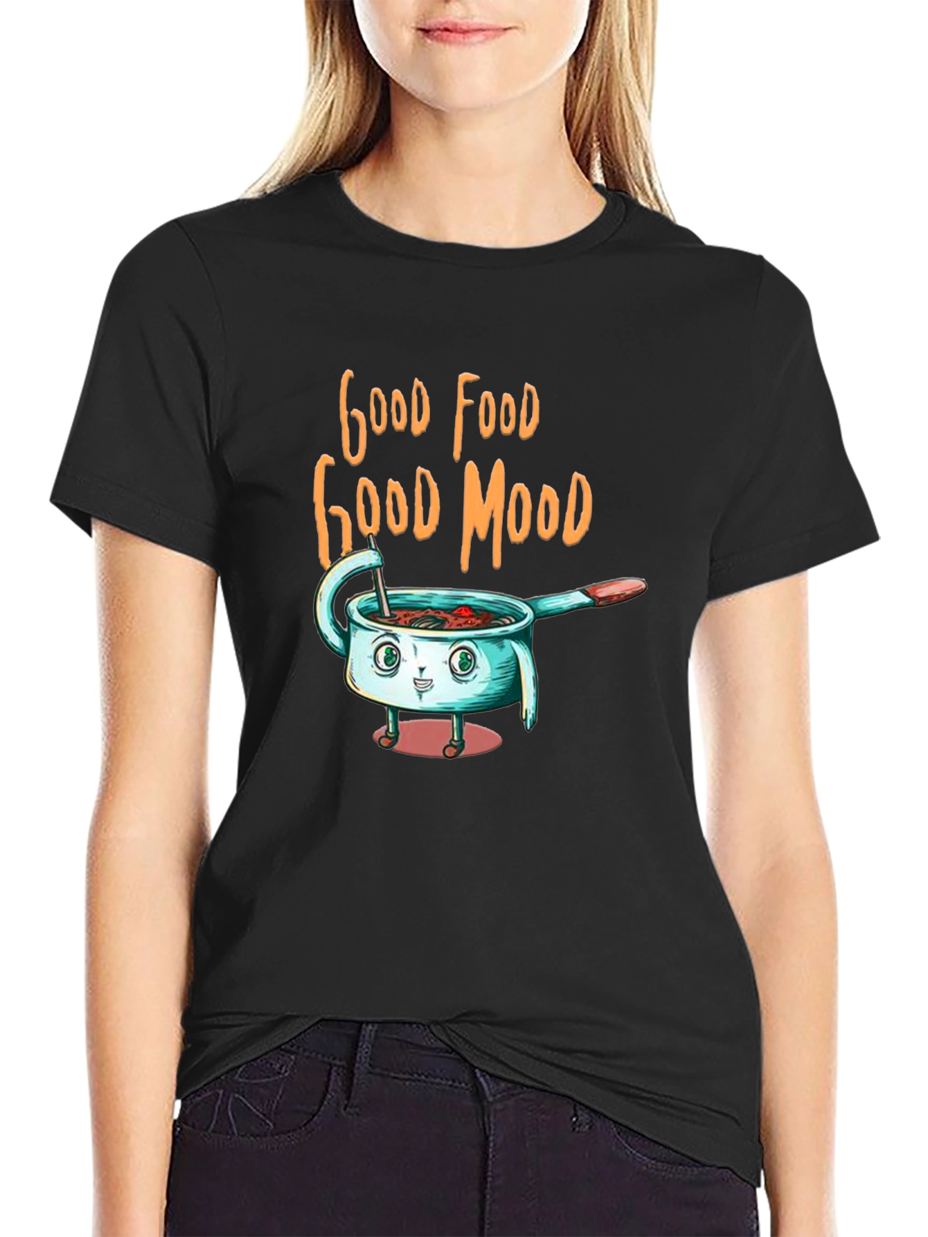 Good Food Good Mood Graphic T-Shirt