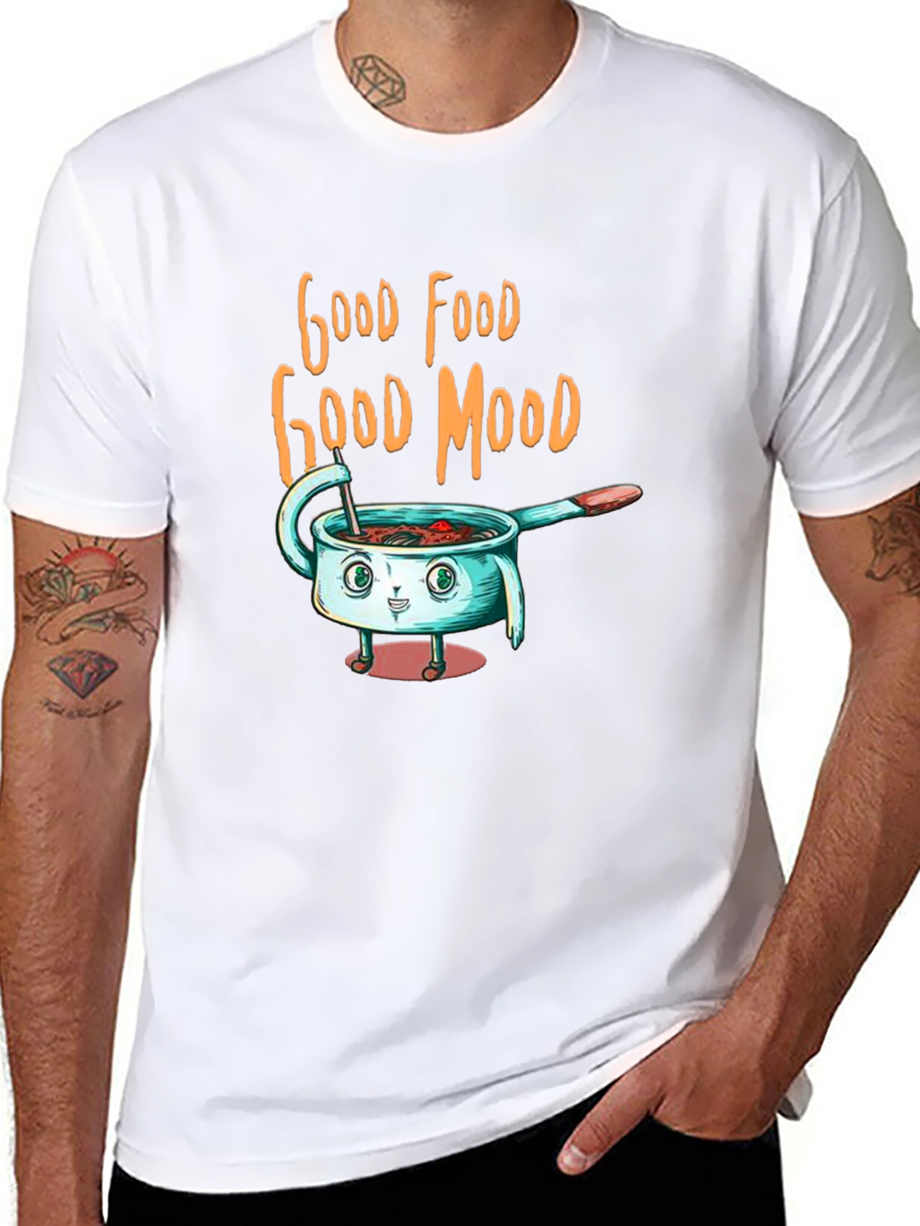 Good Food Good Mood Graphic T-Shirt