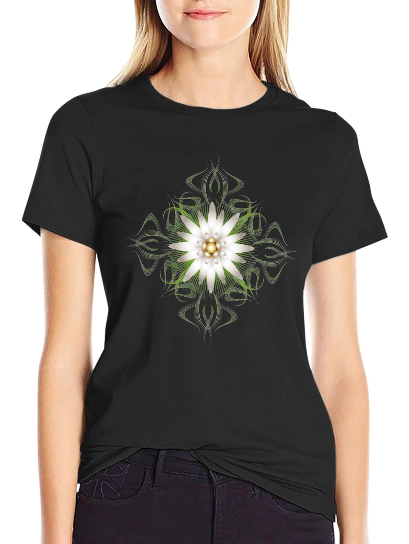 Edelweiss Graphic Black T-Shirt
