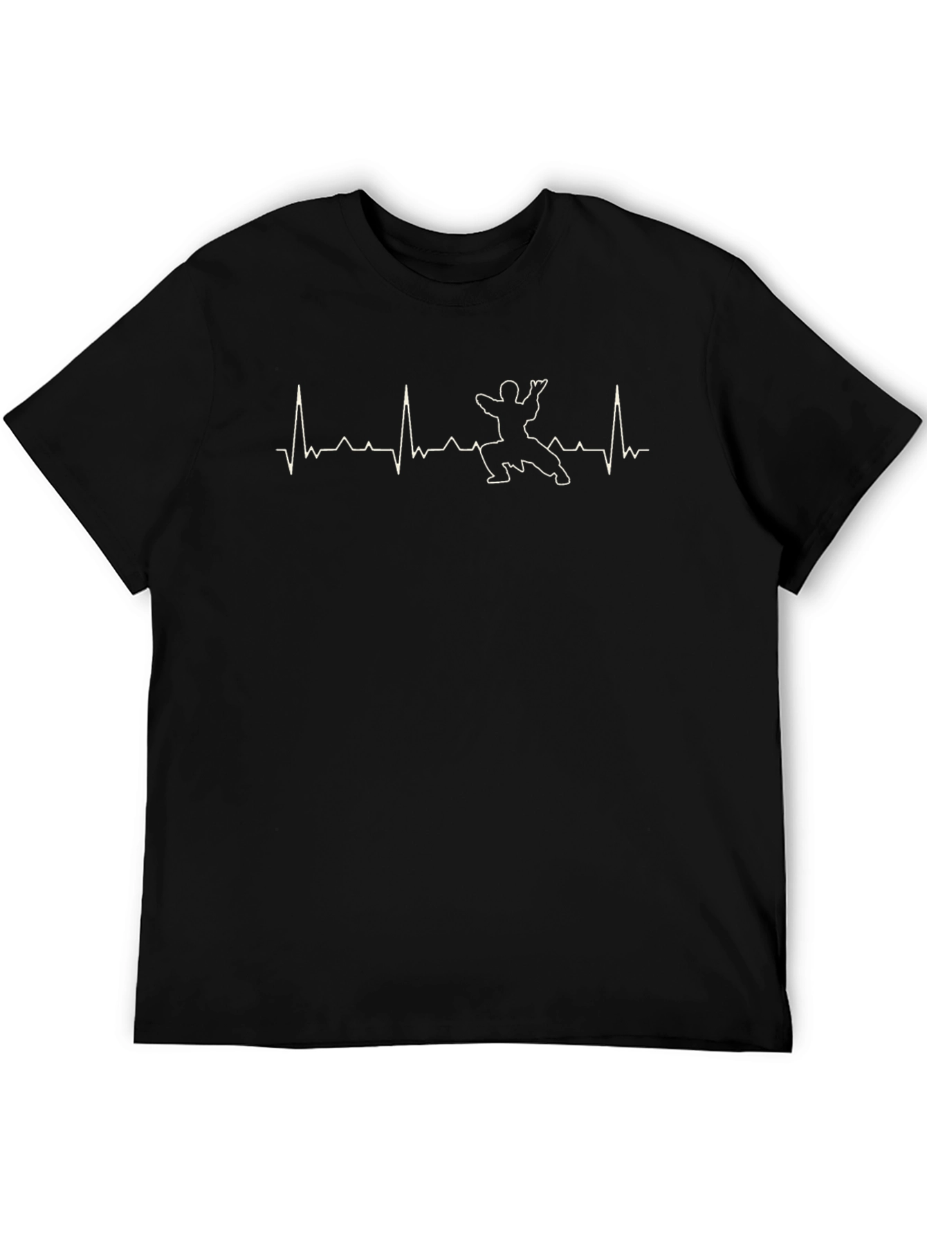 Martial Arts Heartbeat T-Shirt - Black