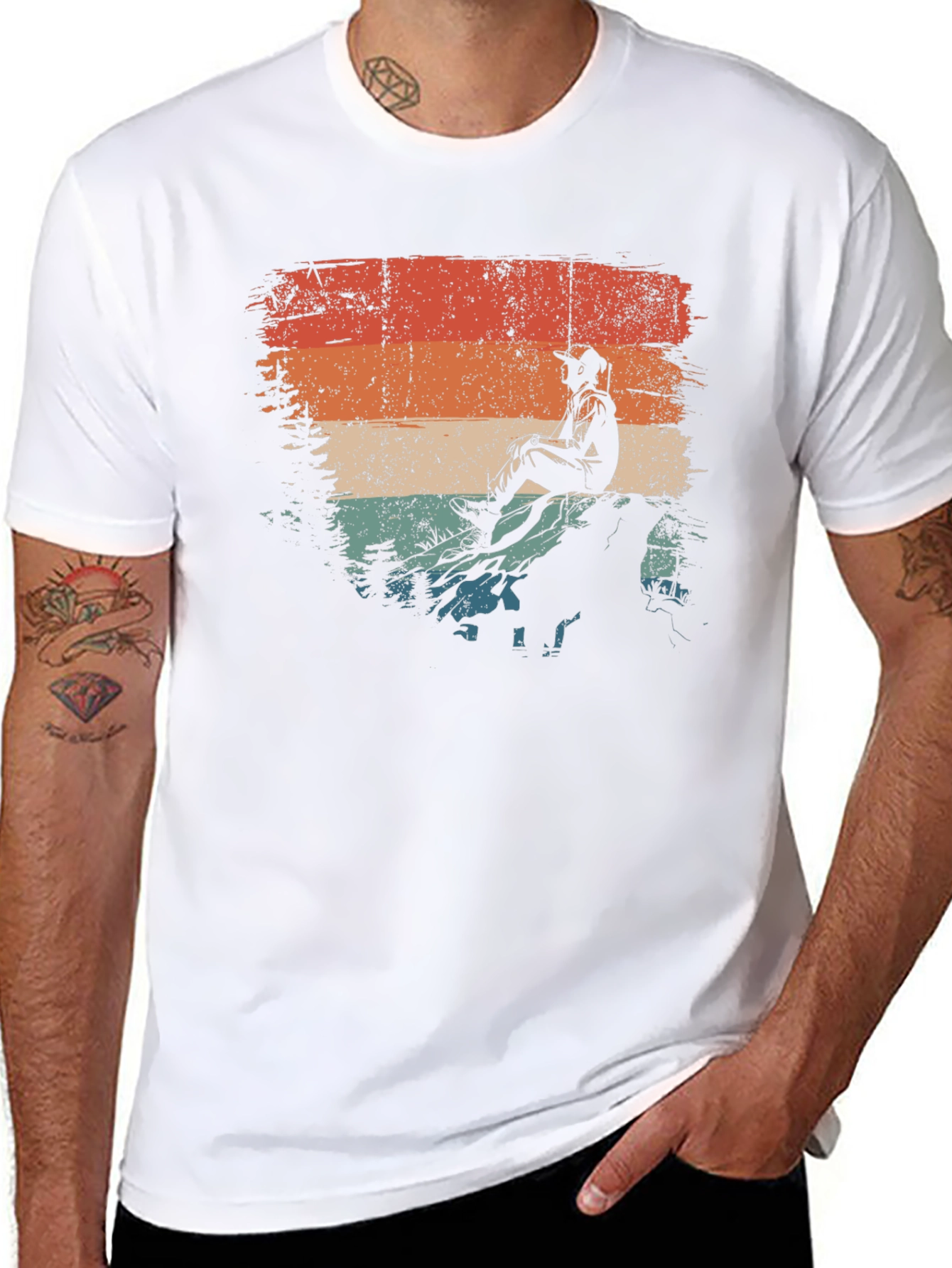 Retro Hiker Graphic T-Shirt - Outdoor Adventure Tee