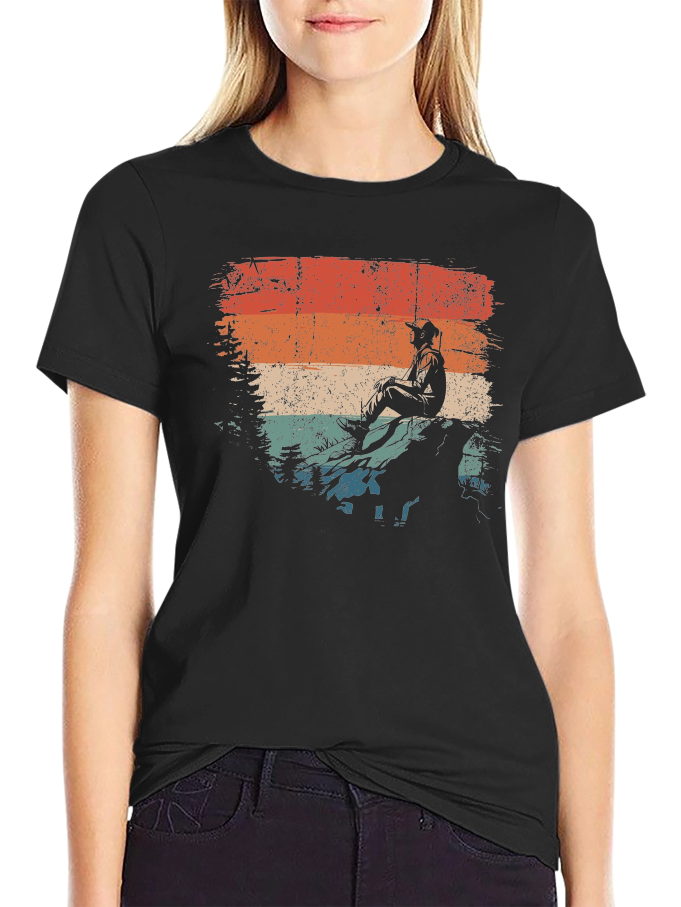 Retro Hiker Graphic T-Shirt - Outdoor Adventure Tee