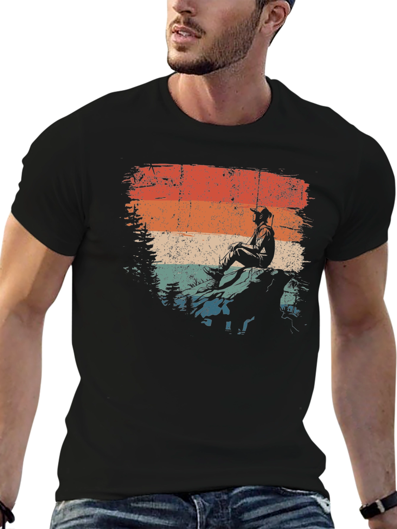 Retro Hiker Graphic T-Shirt - Outdoor Adventure Tee
