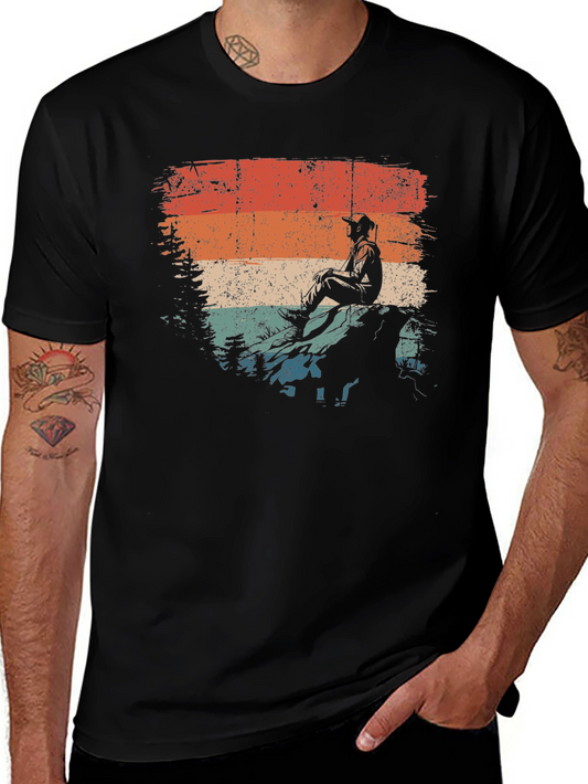 Retro Hiker Graphic T-Shirt - Outdoor Adventure Tee