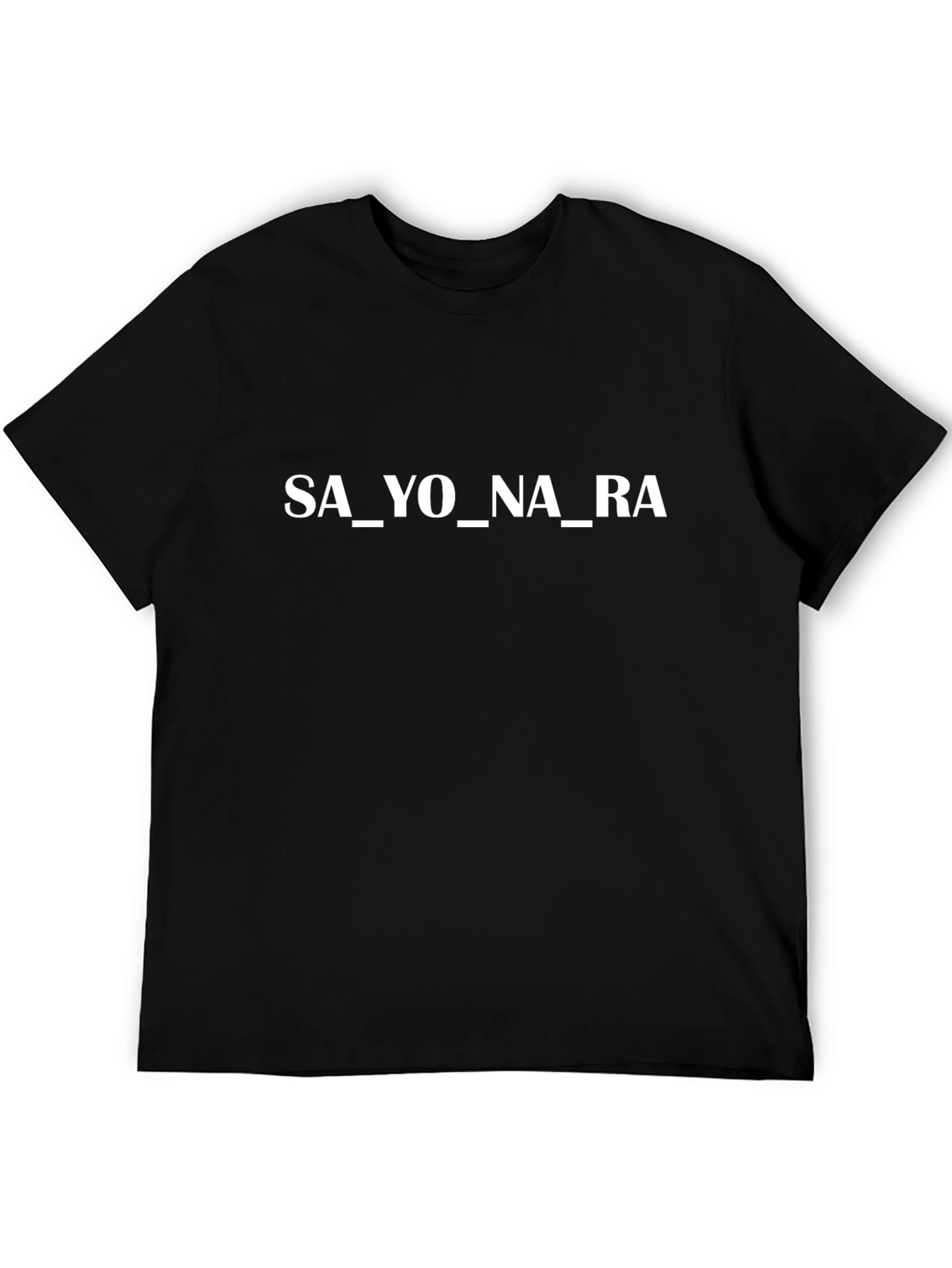 Sayonara Graphic Tee - Black Cotton T-Shirt