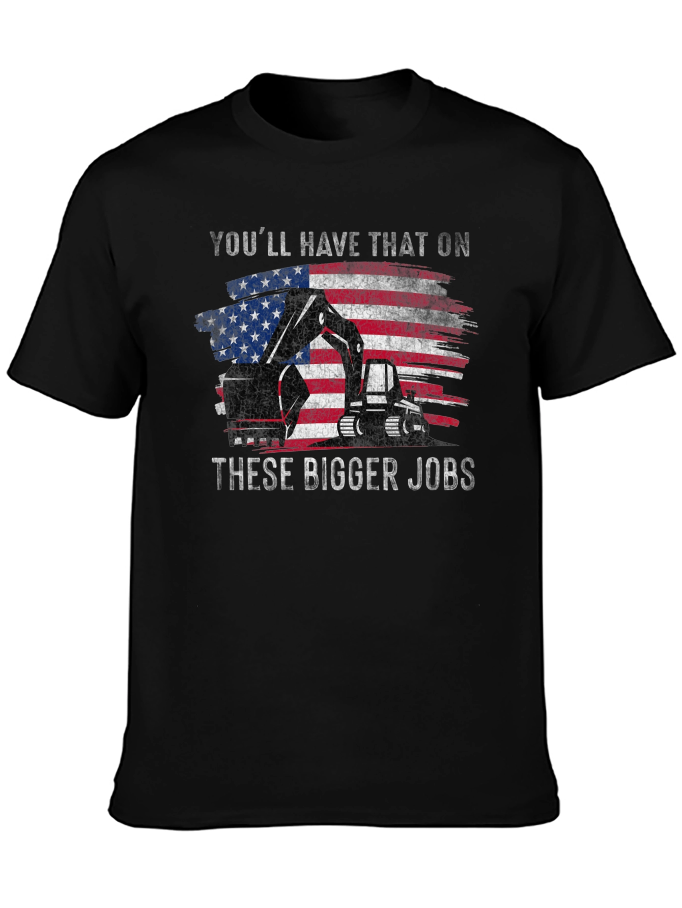 American Flag Heavy Equipment T-Shirt