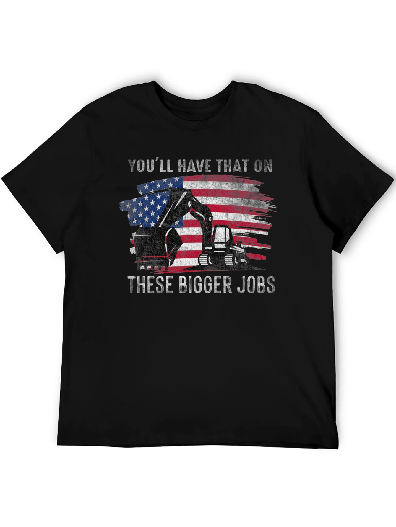 American Flag Heavy Equipment T-Shirt