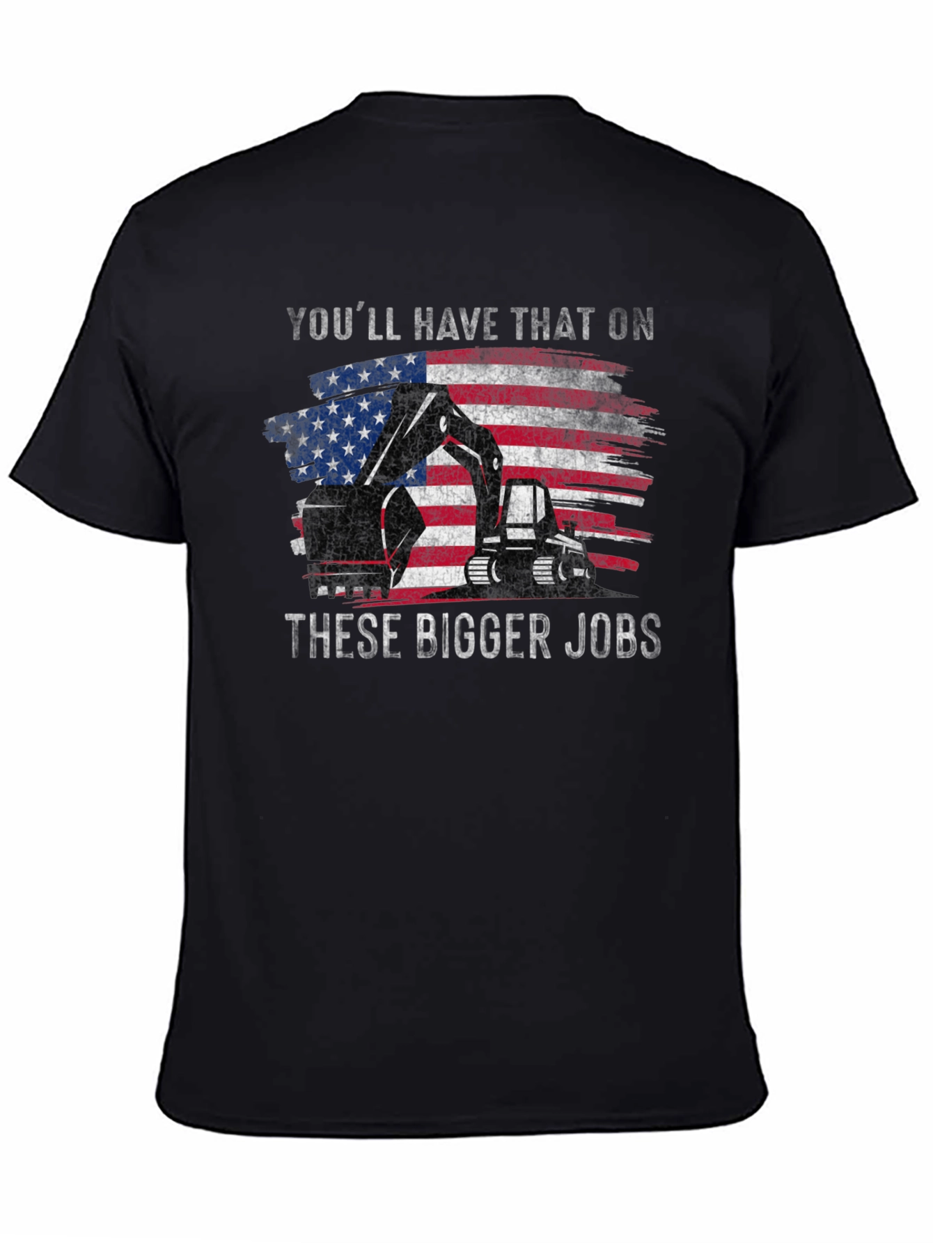 American Flag Heavy Equipment T-Shirt