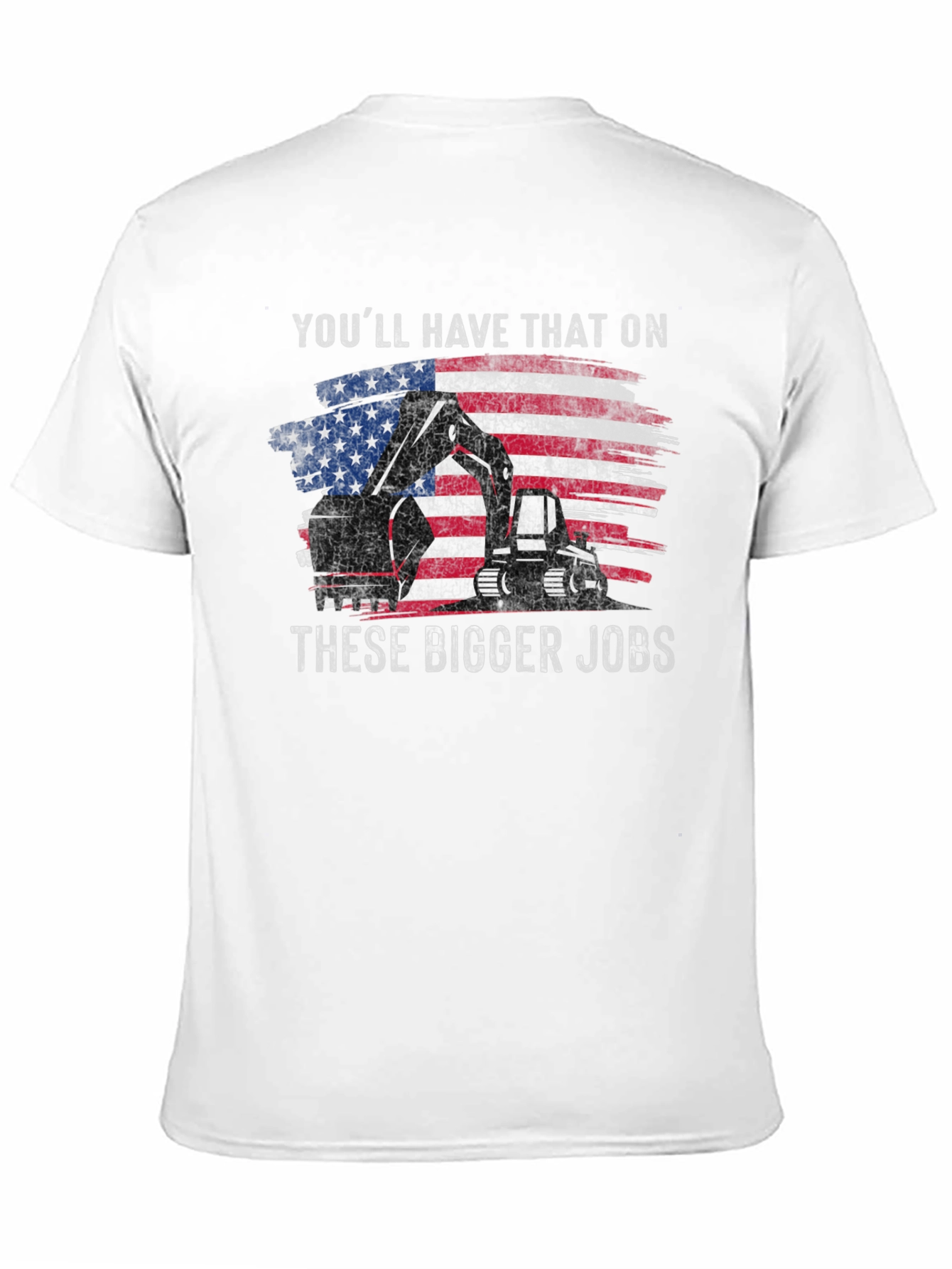 American Flag Heavy Equipment T-Shirt