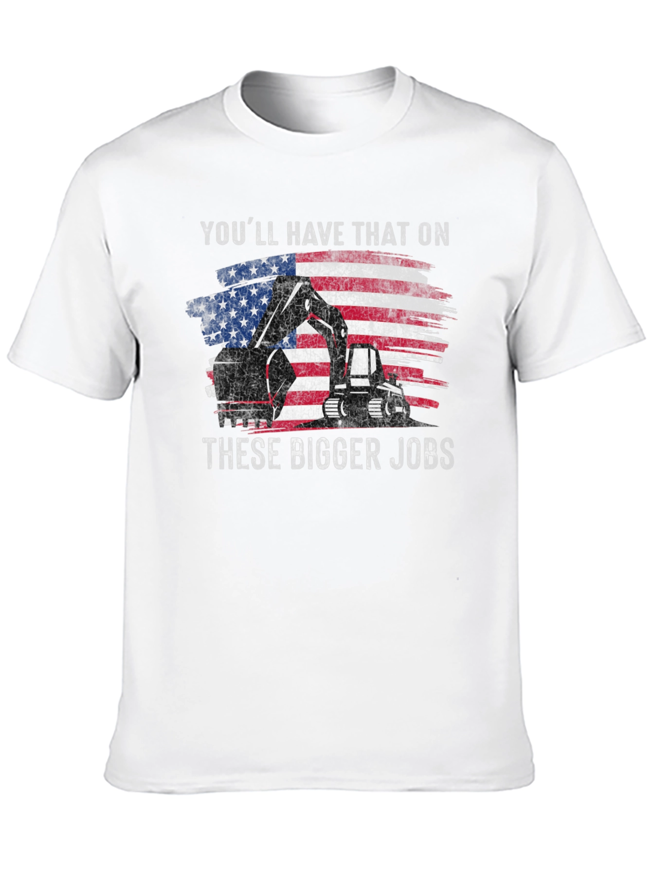 American Flag Heavy Equipment T-Shirt