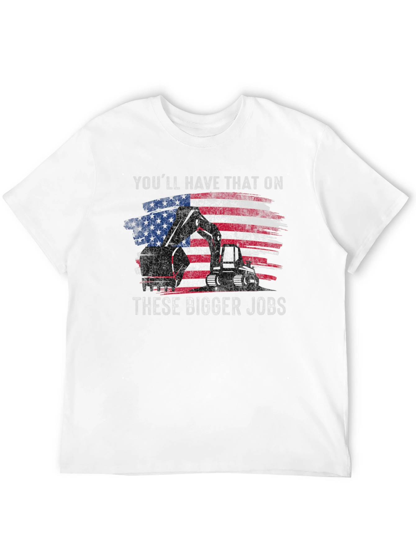 American Flag Heavy Equipment T-Shirt