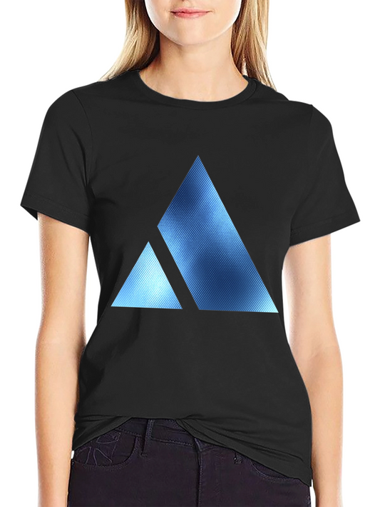 Geometric Triangle Print Crew Neck T-Shirt