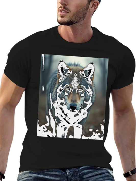 Wolf Graphic Tee - Nature Inspired Black T-Shirt
