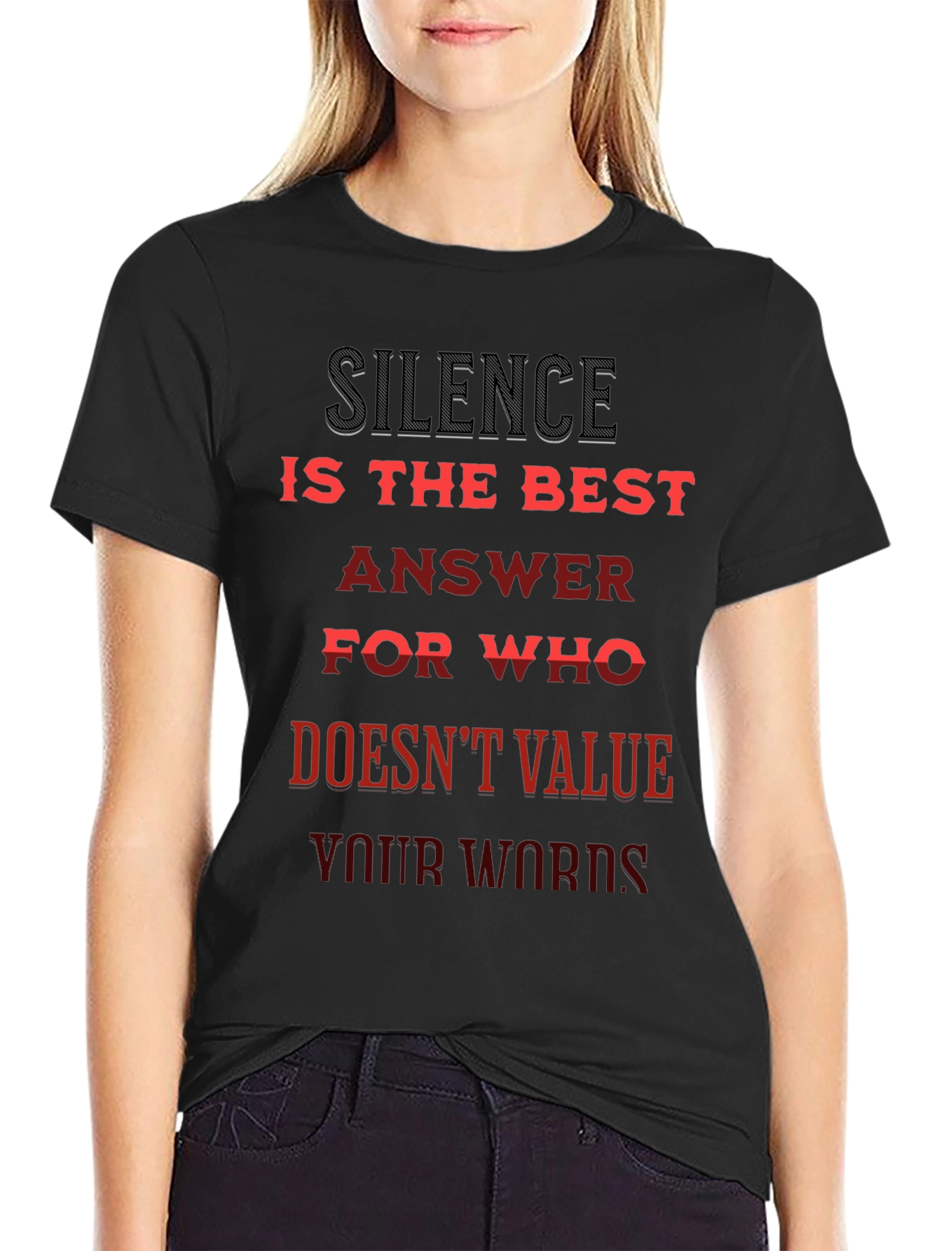 Silence is Best Tee - Slogan T-Shirt