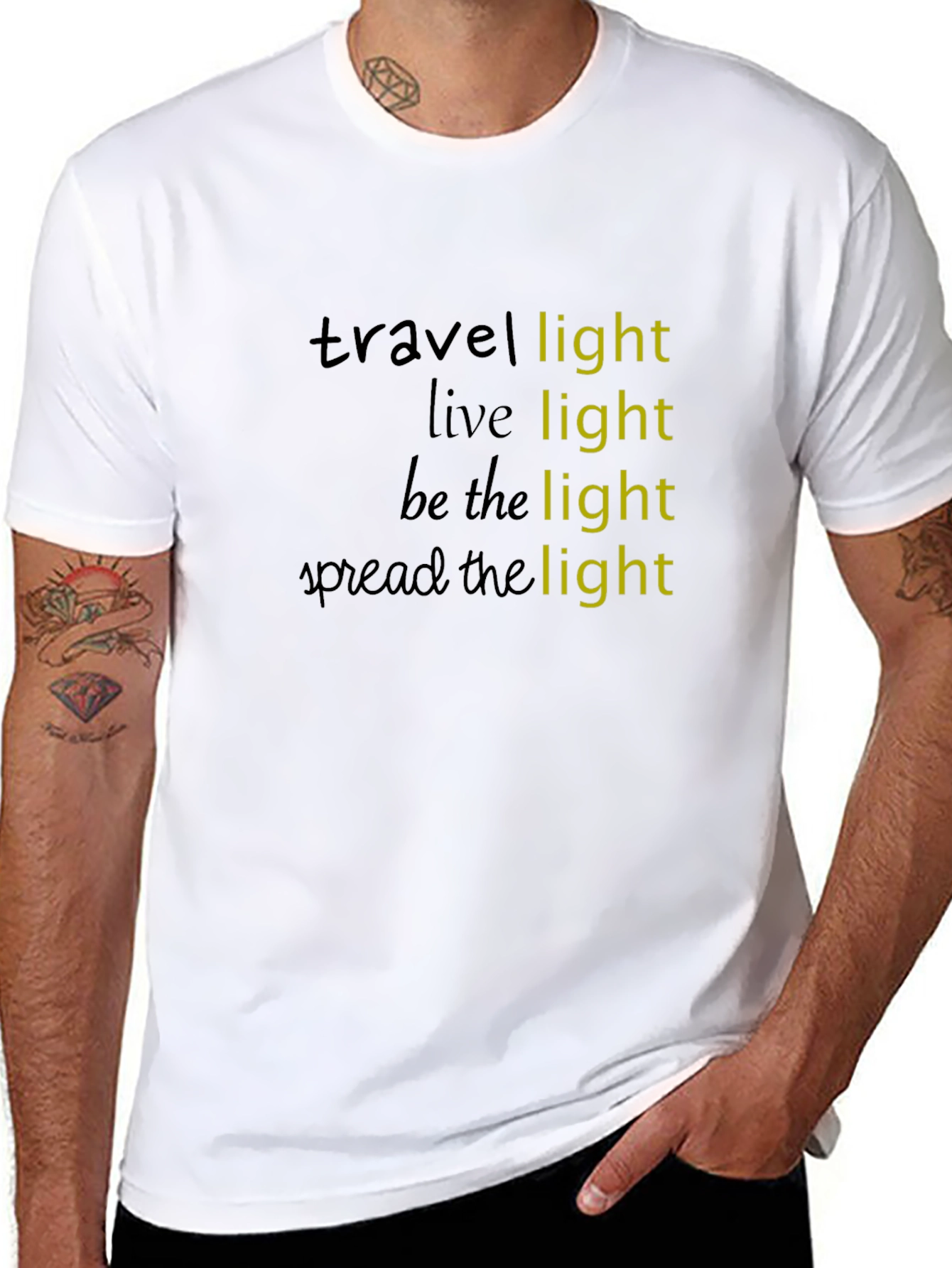 Travel Light Graphic Tee - Inspirational Message